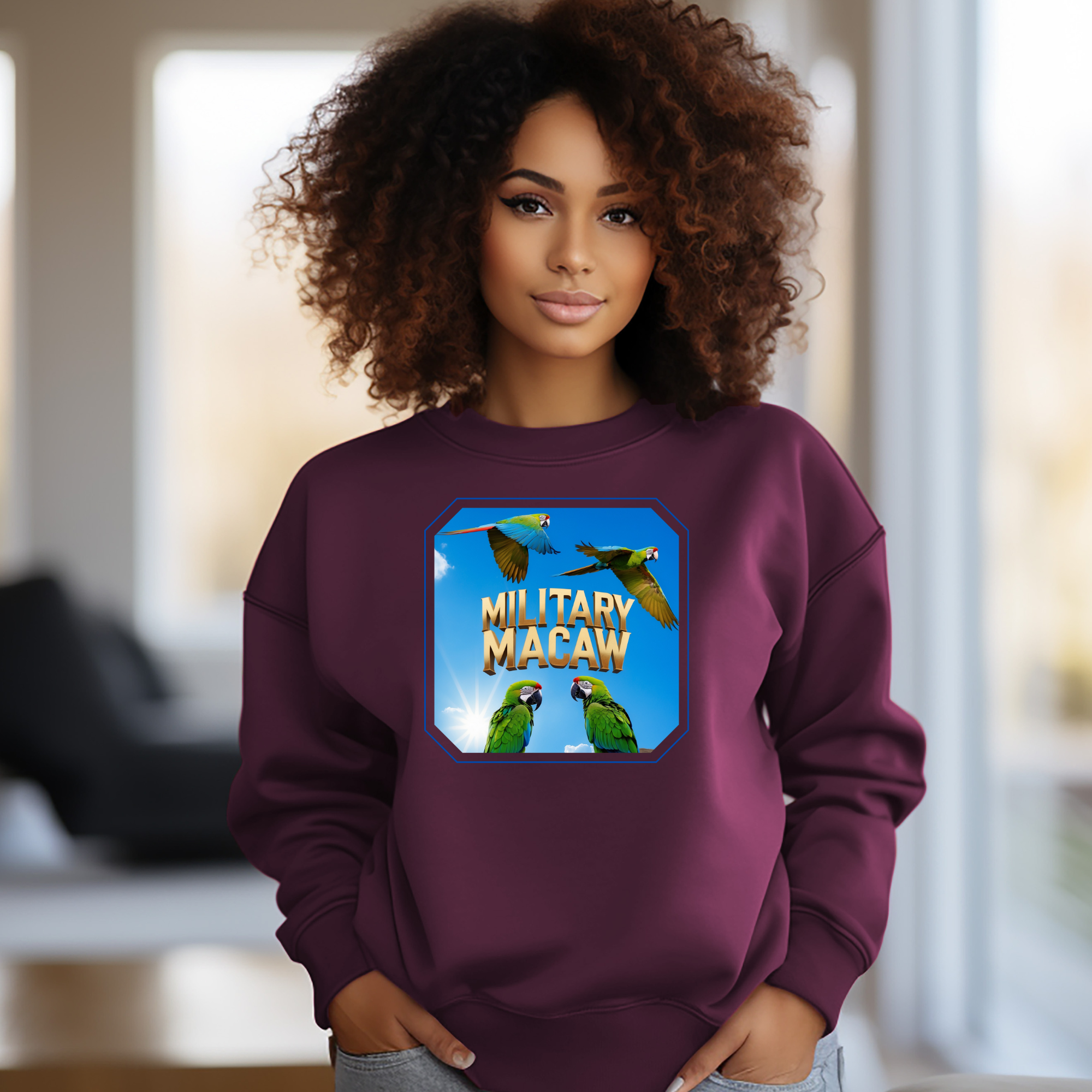 Flying Military Macaw Sweatshirt