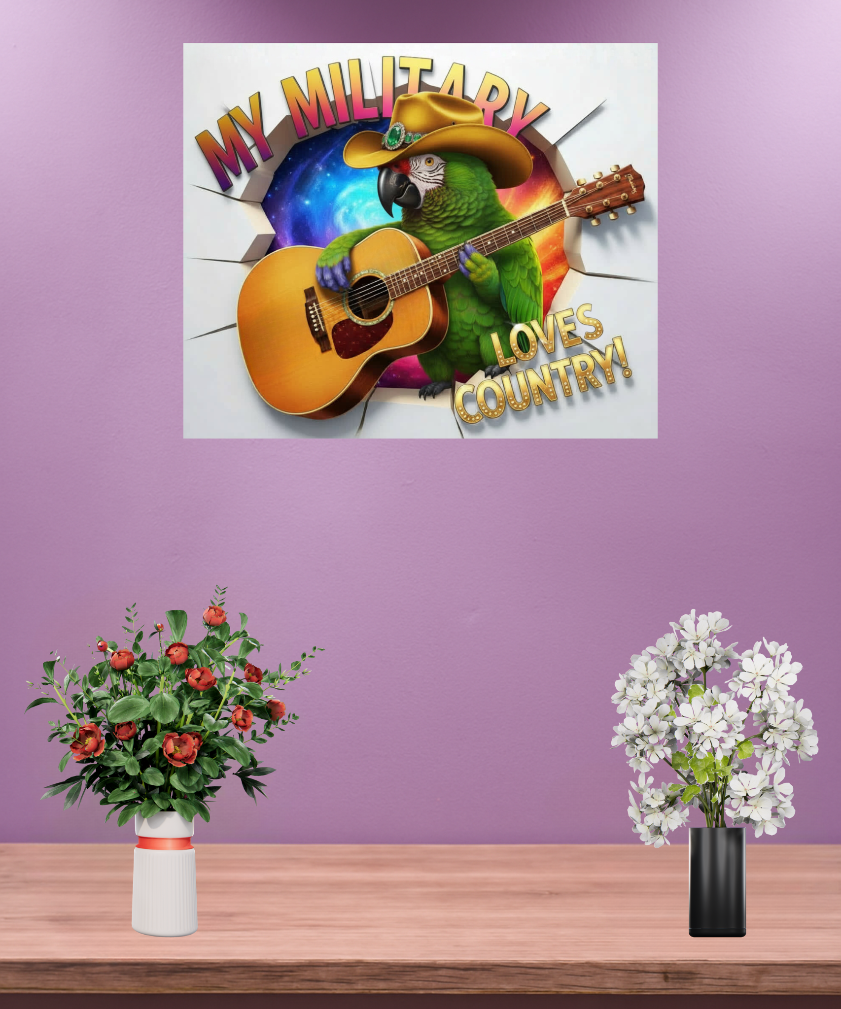 Military Macaw Breakthrough Wall-Hanging