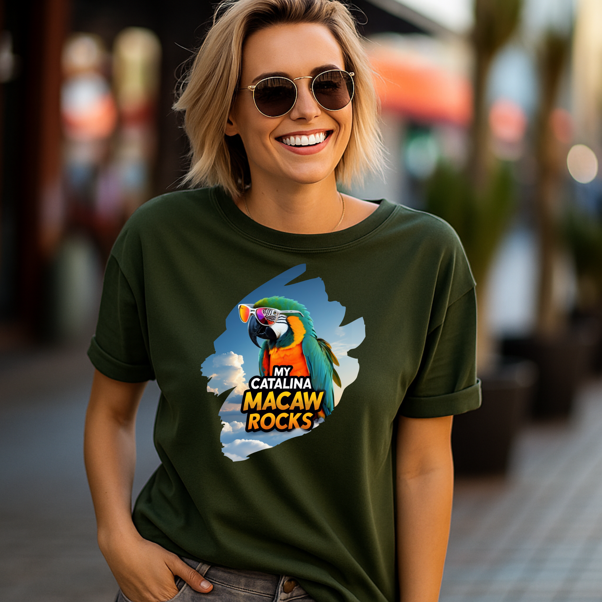 Catalina Macaw Rocks T-Shirt