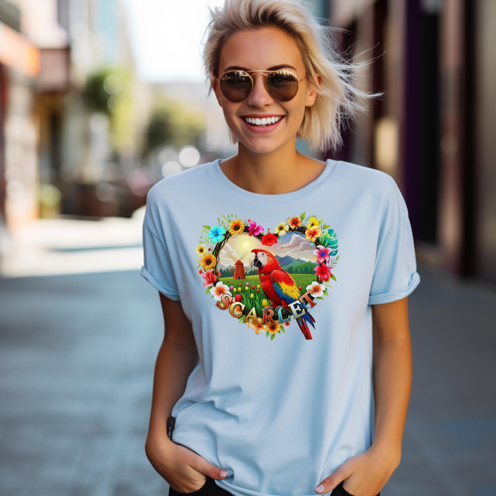Colorful Scarlet Bird T-Shirt