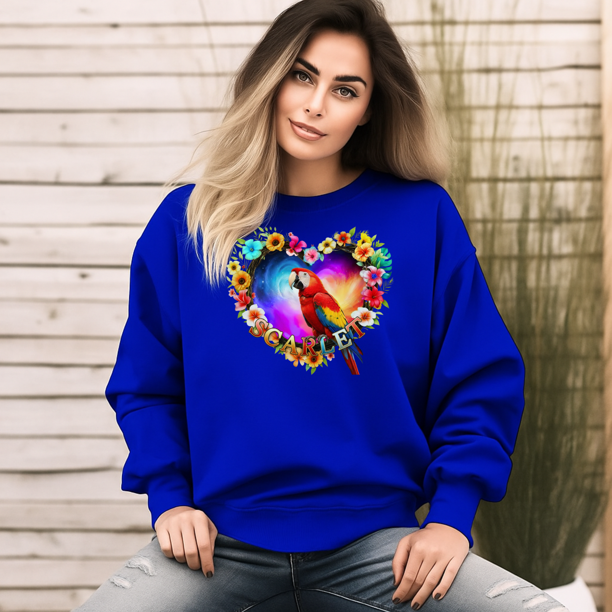 Colorful Scarlet Bird Sweatshirt