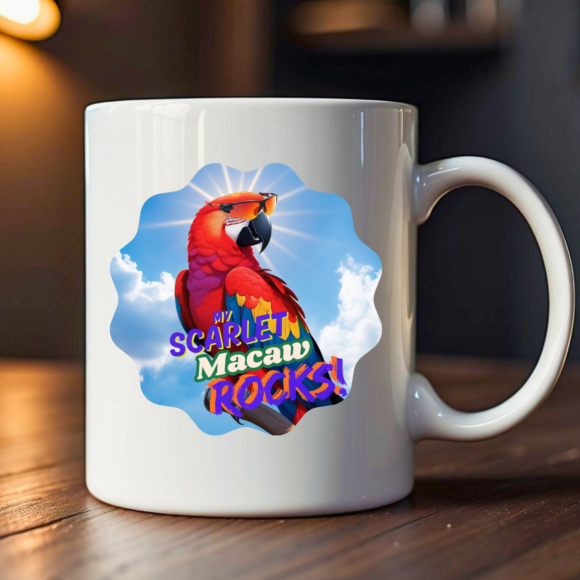 Scarlet Macaw Rocks Mug