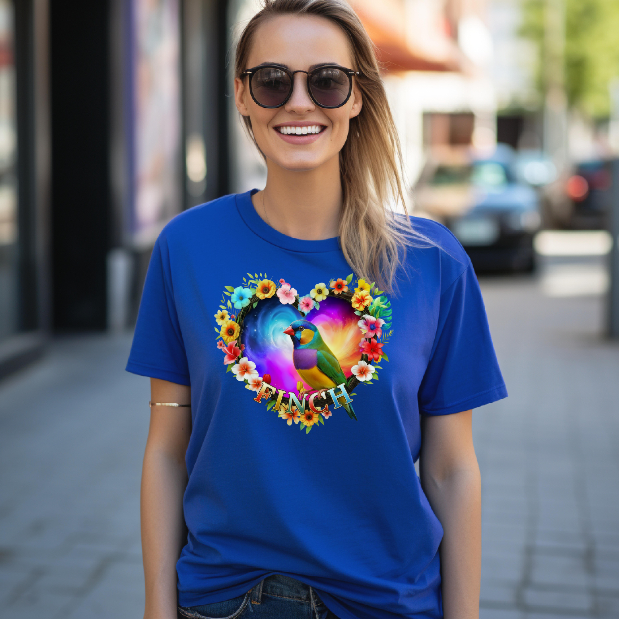 Finch Heart Design T-Shirt