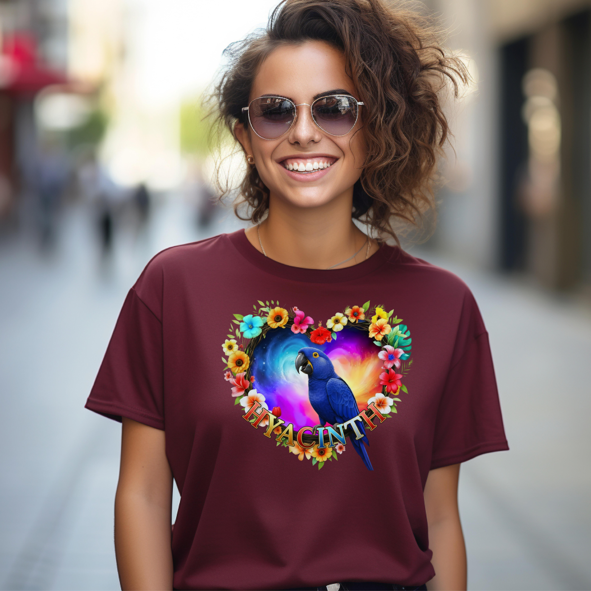 Blue Hyacinth Bird T-Shirt