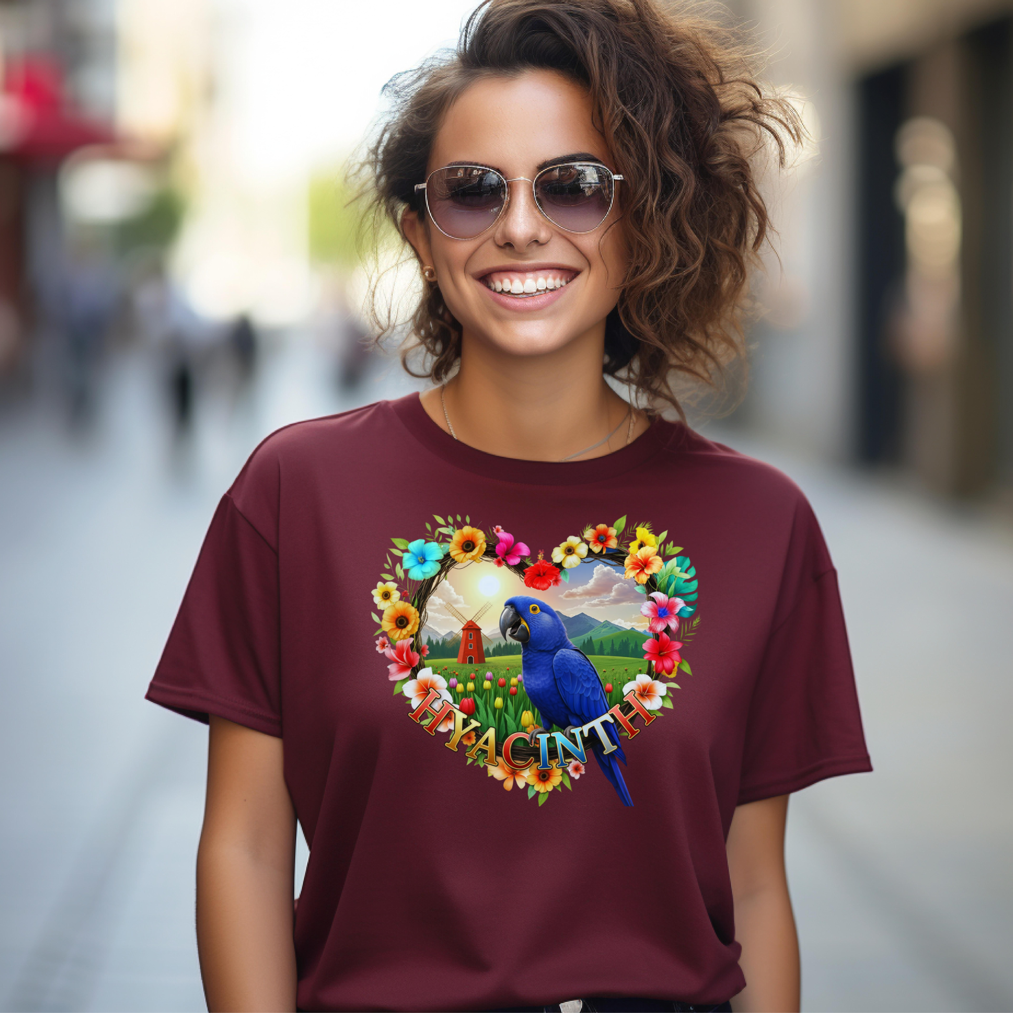 Blue Hyacinth Parrot T Shirt