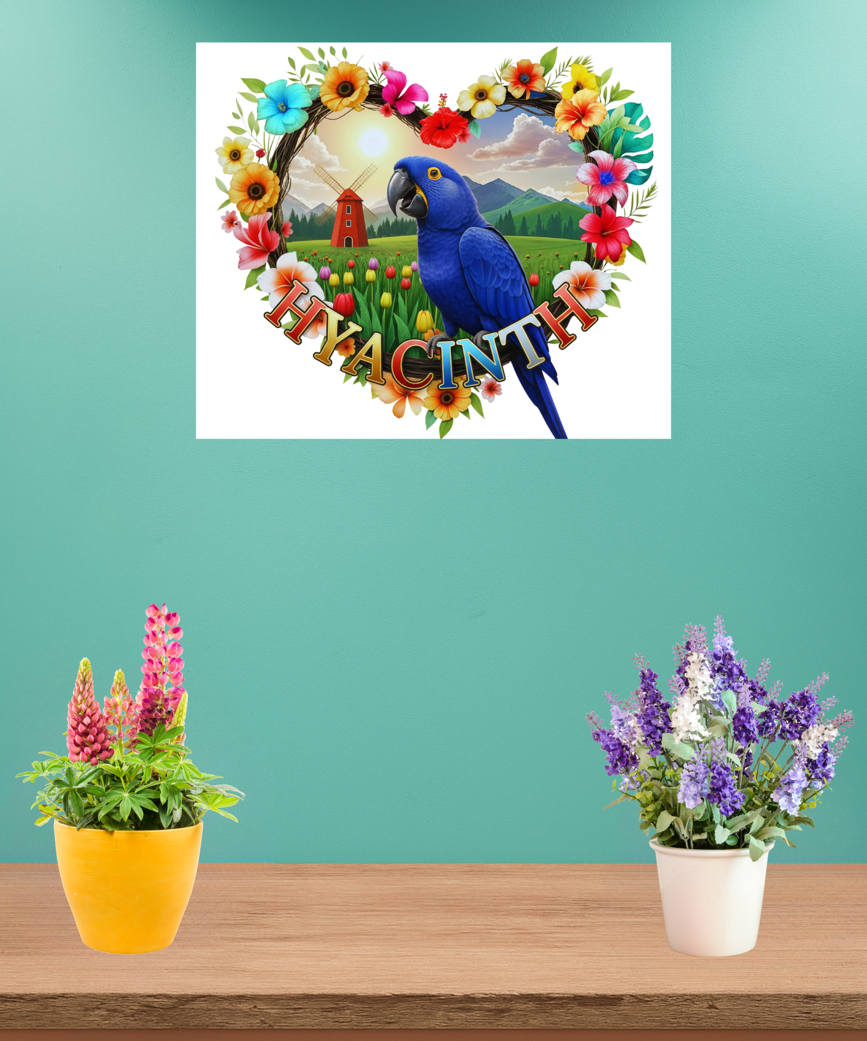 Hyacinth Heart Design Wall-Hanging