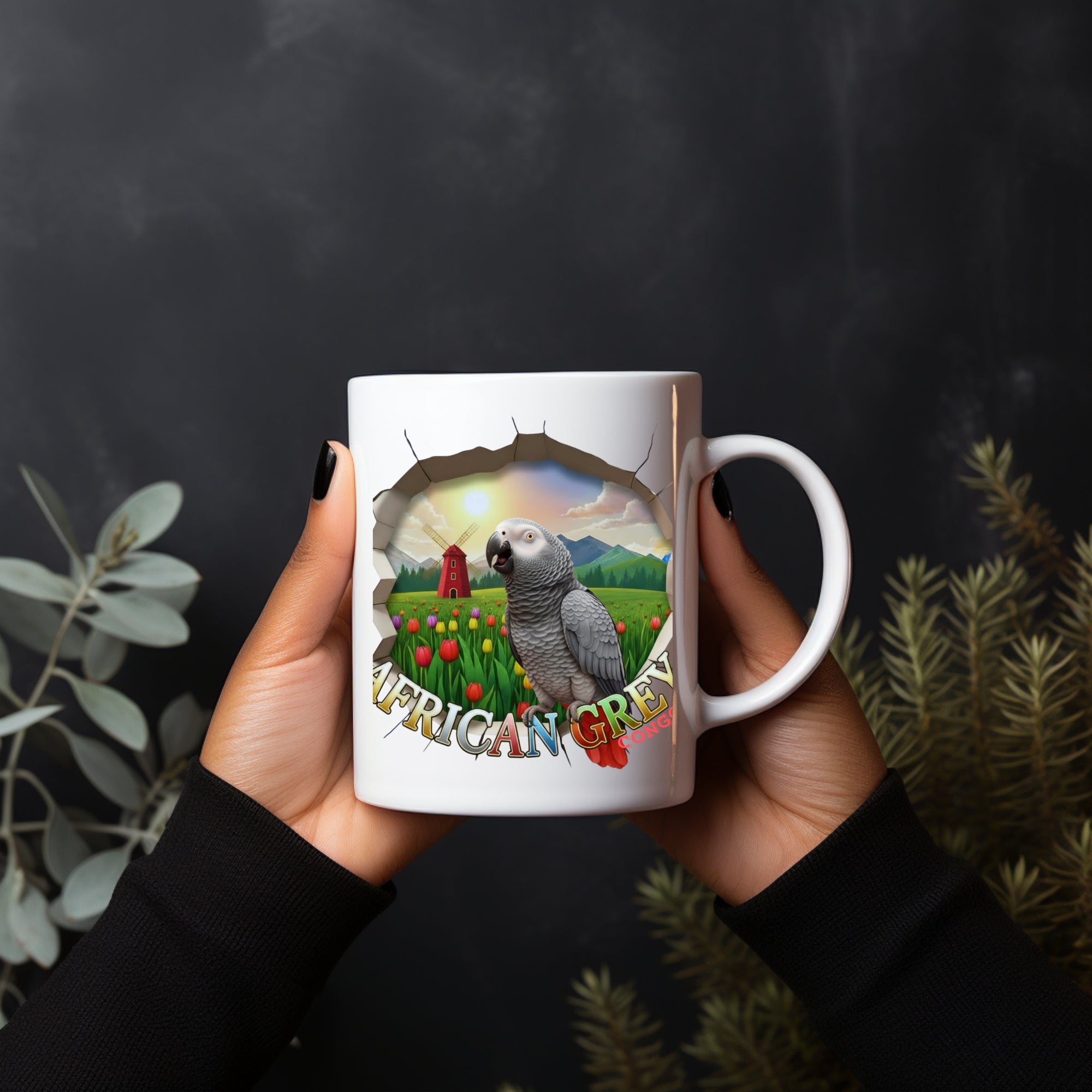 African Grey Congo Mug