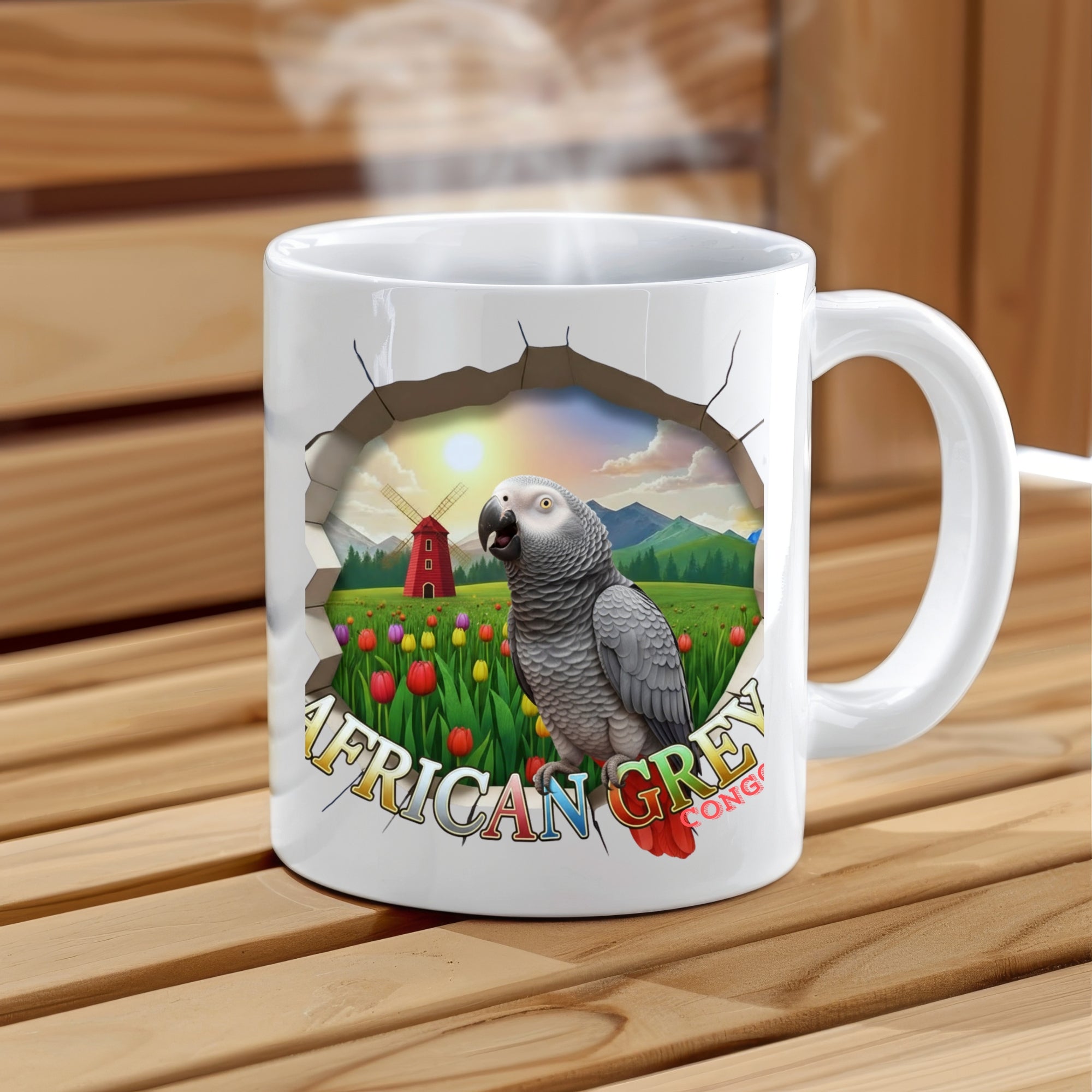 African Grey Congo Mug