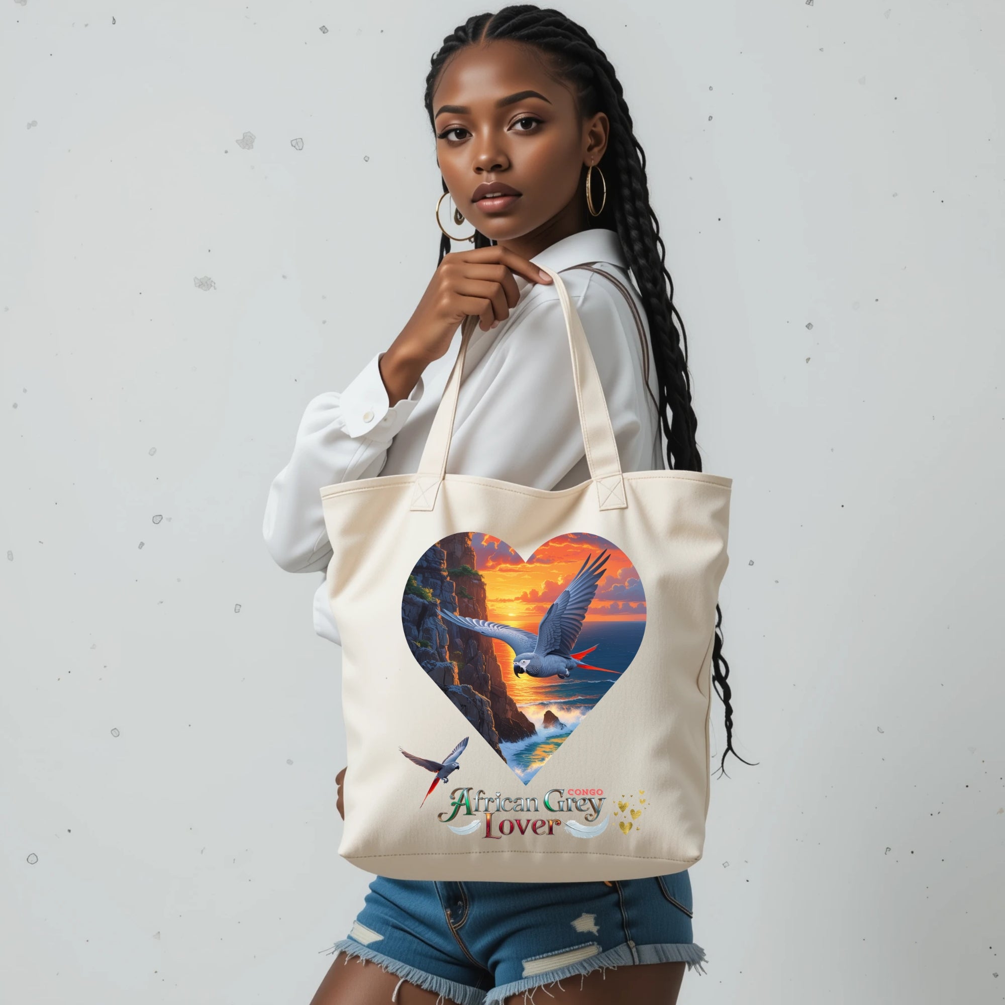 African Grey Lover Tote Bag