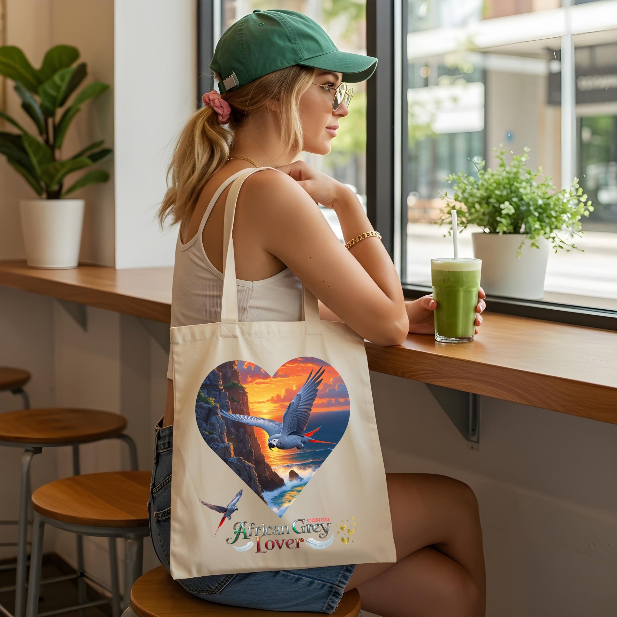African Grey Lover Tote Bag