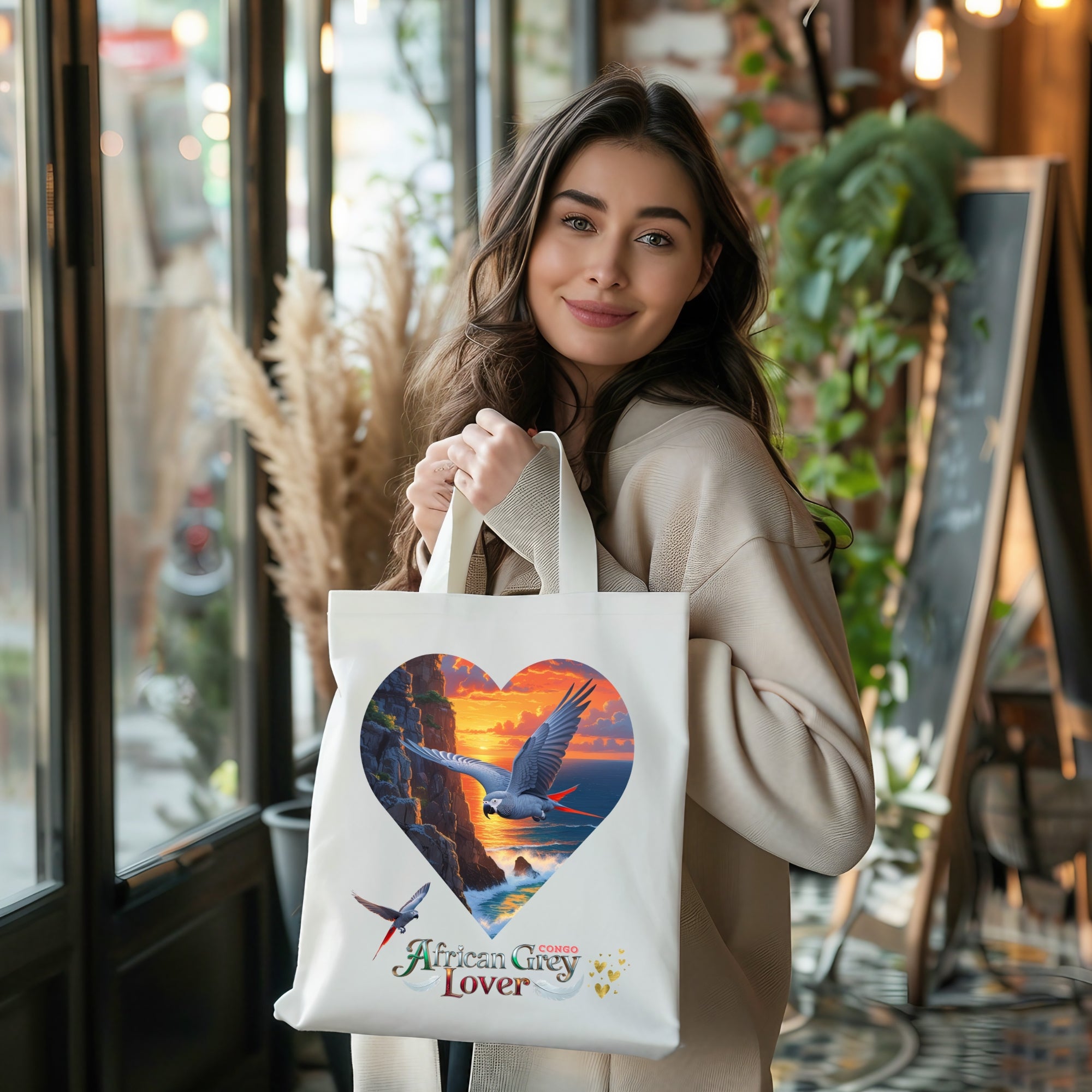 African Grey Lover Tote Bag