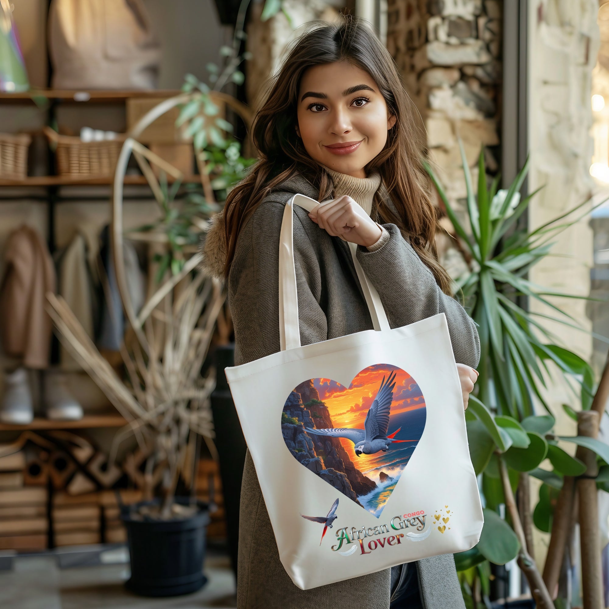 African Grey Lover Tote Bag