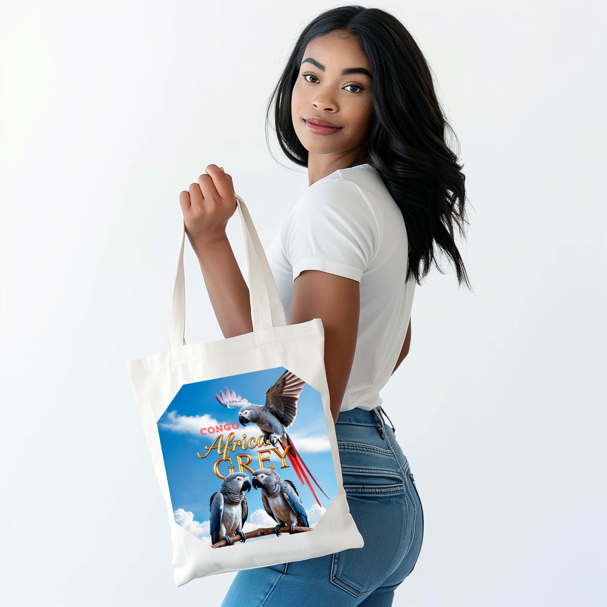 African Grey Congo Tote Bag