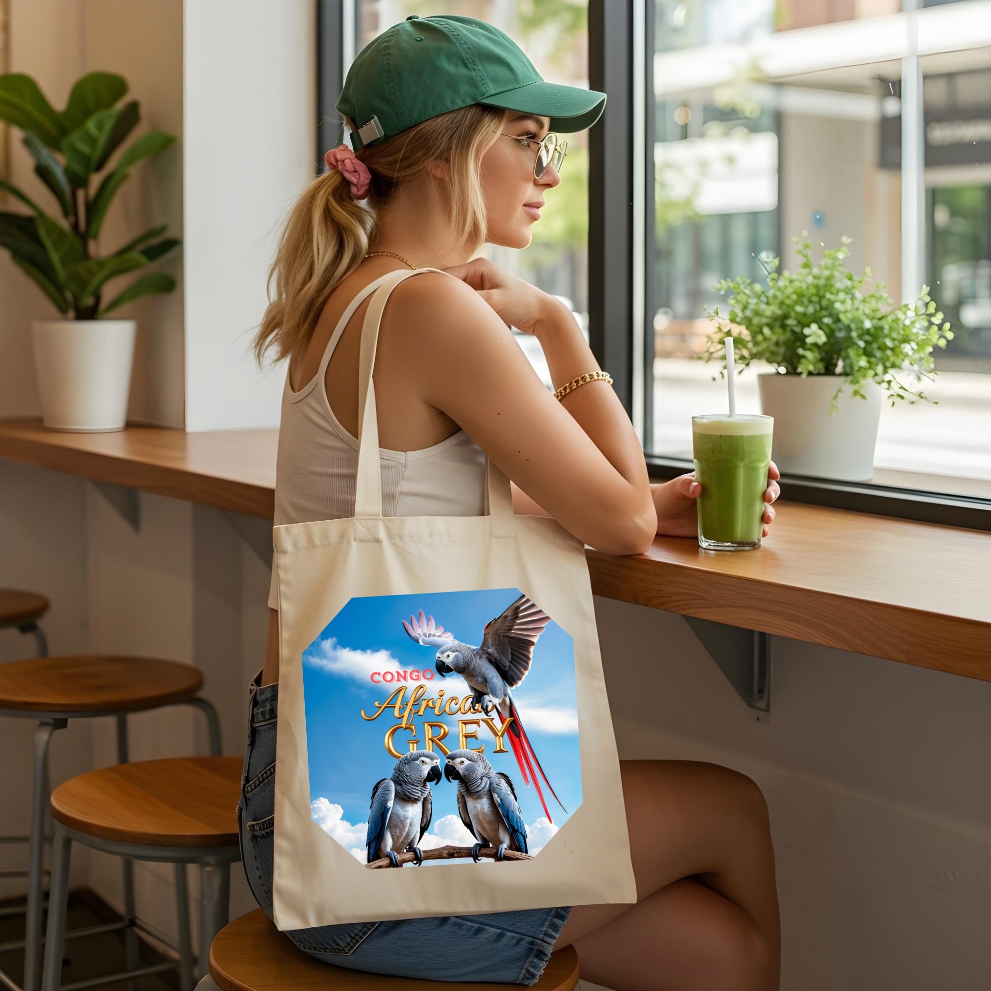 African Grey Congo Tote Bag