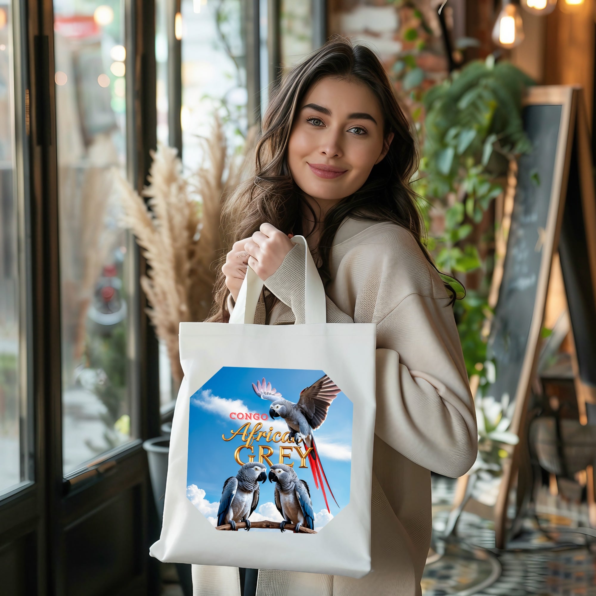 African Grey Congo Tote Bag