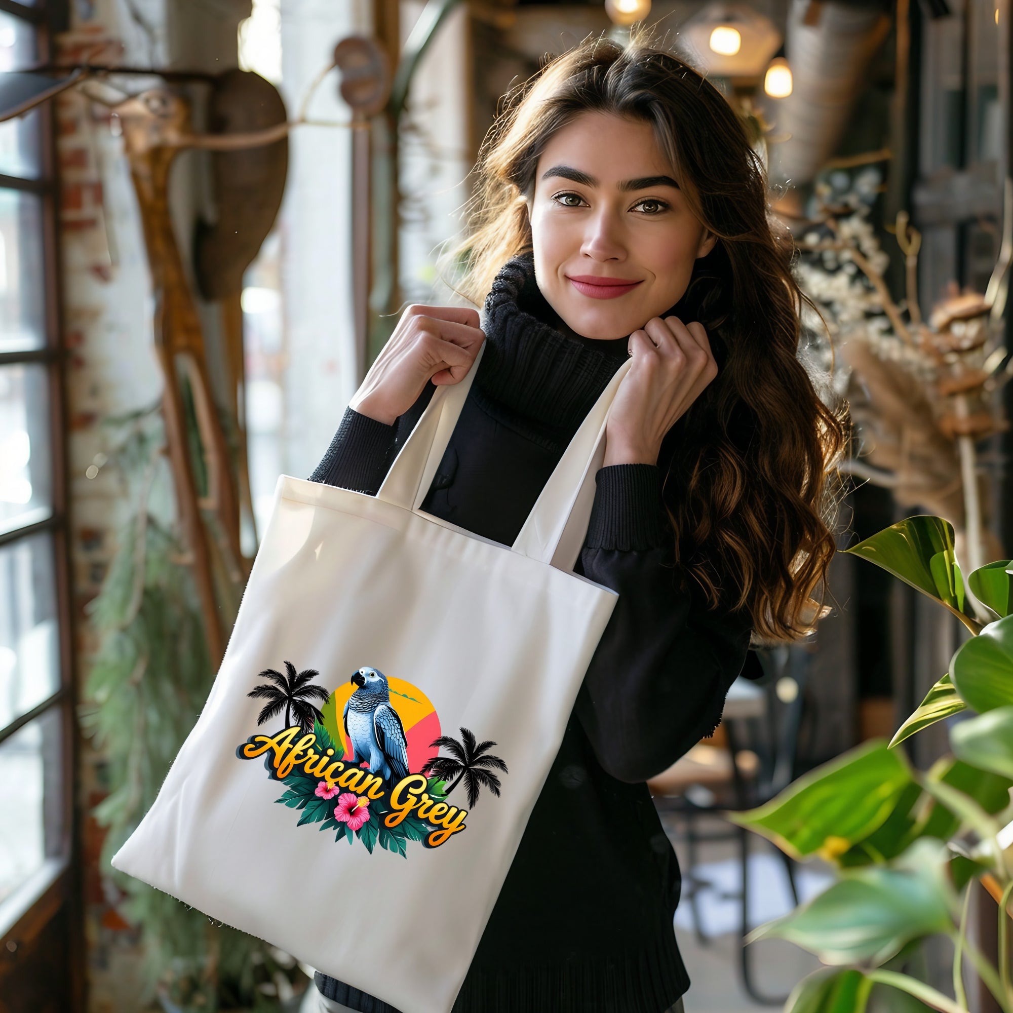 African Grey Congo Tote Bag