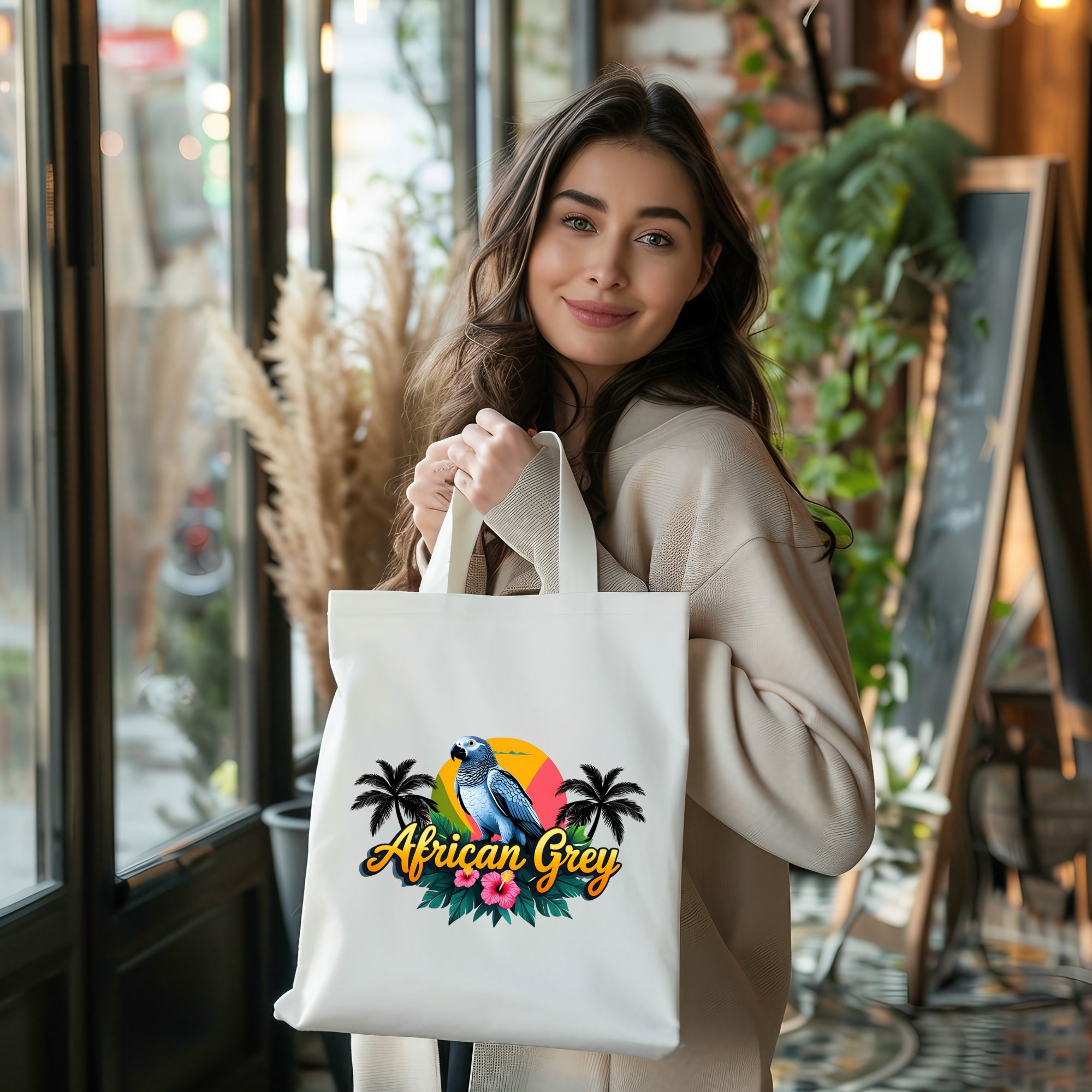 African Grey Congo Tote Bag