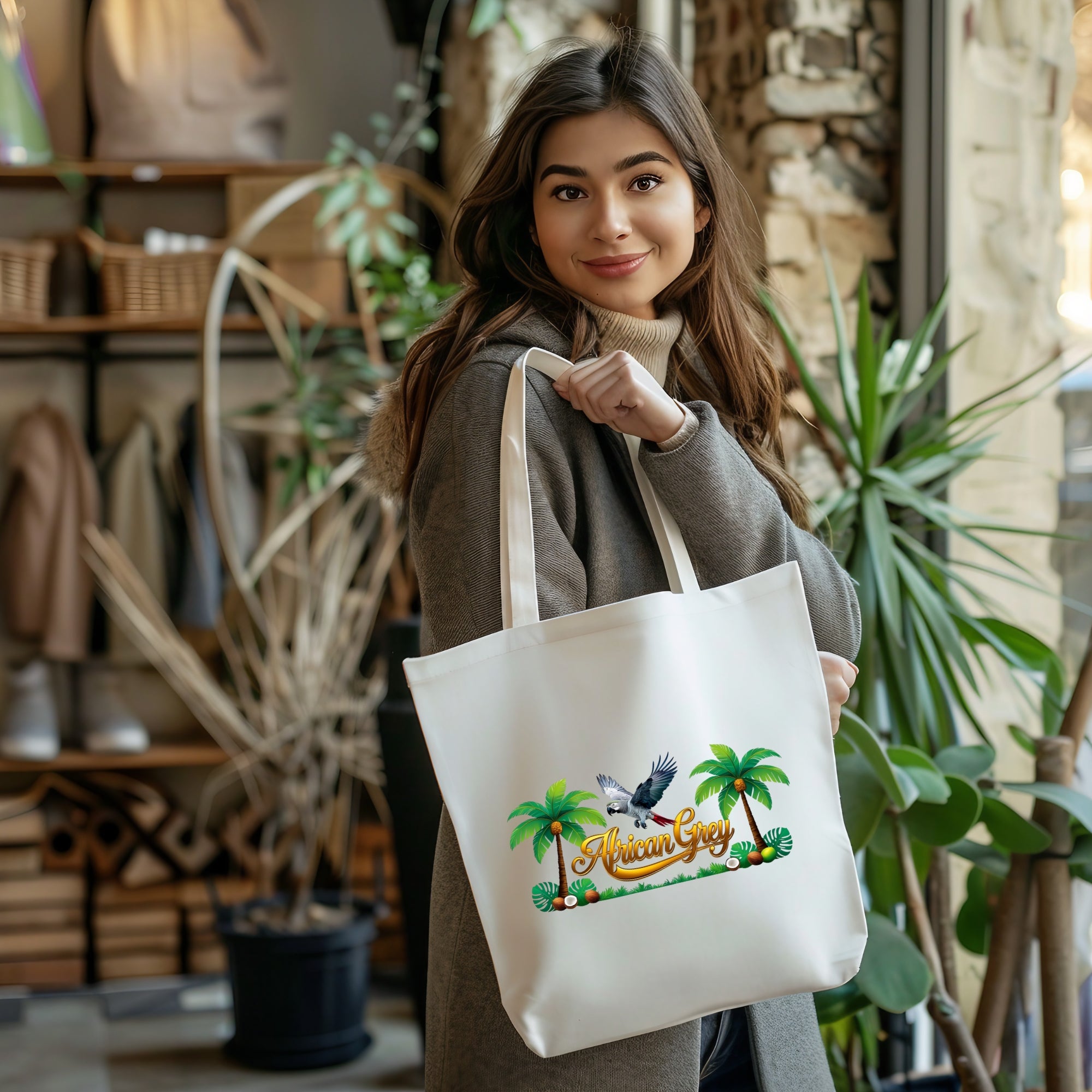 African Grey Tote Bag