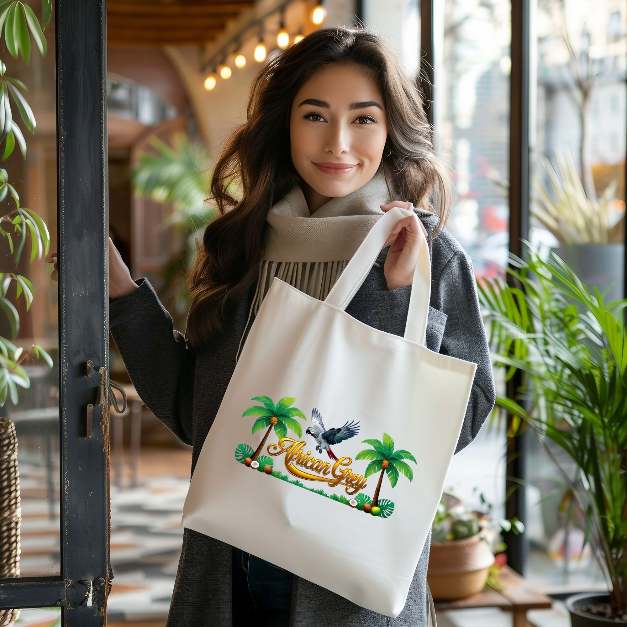 African Grey Tote Bag