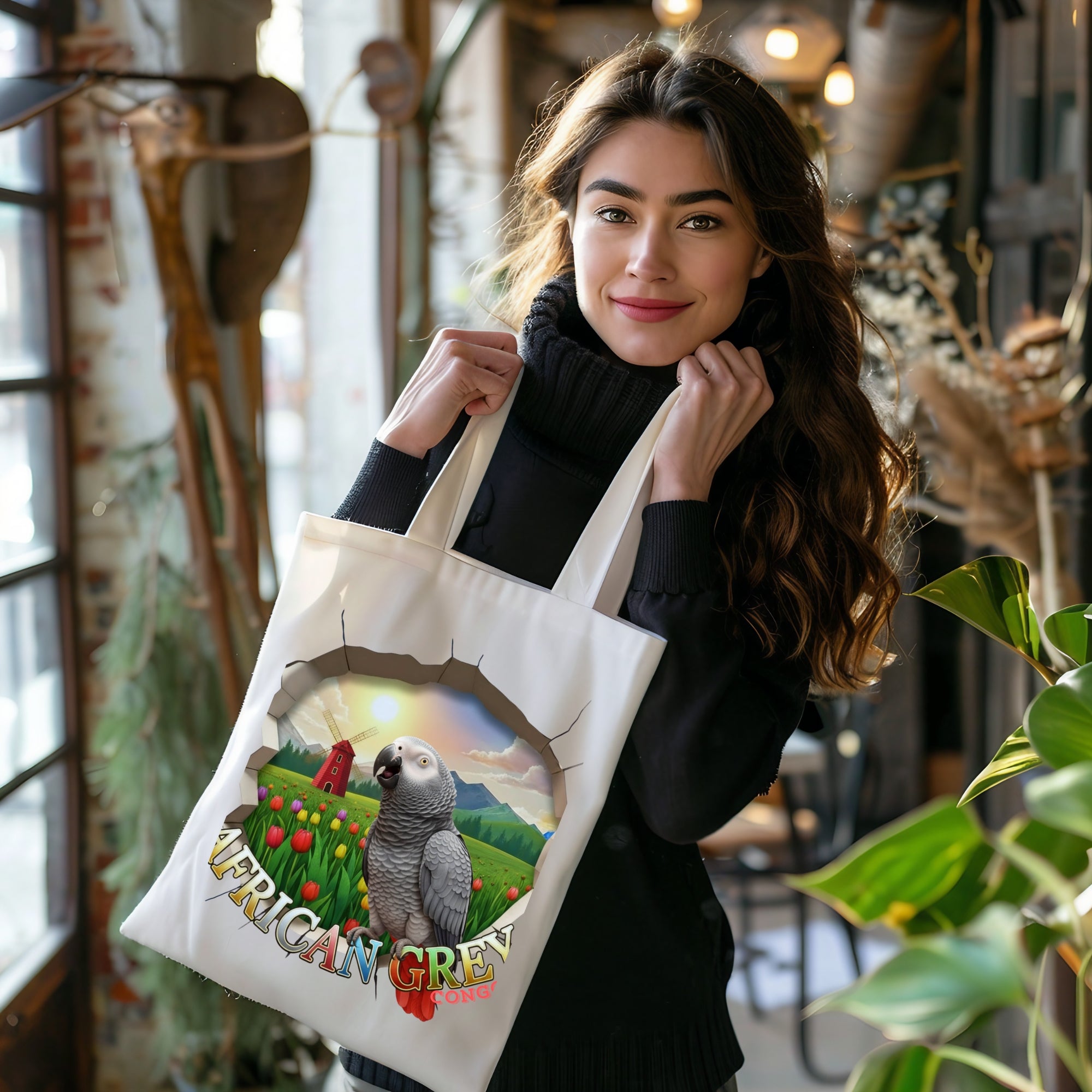 African Grey Congo Tote Bag