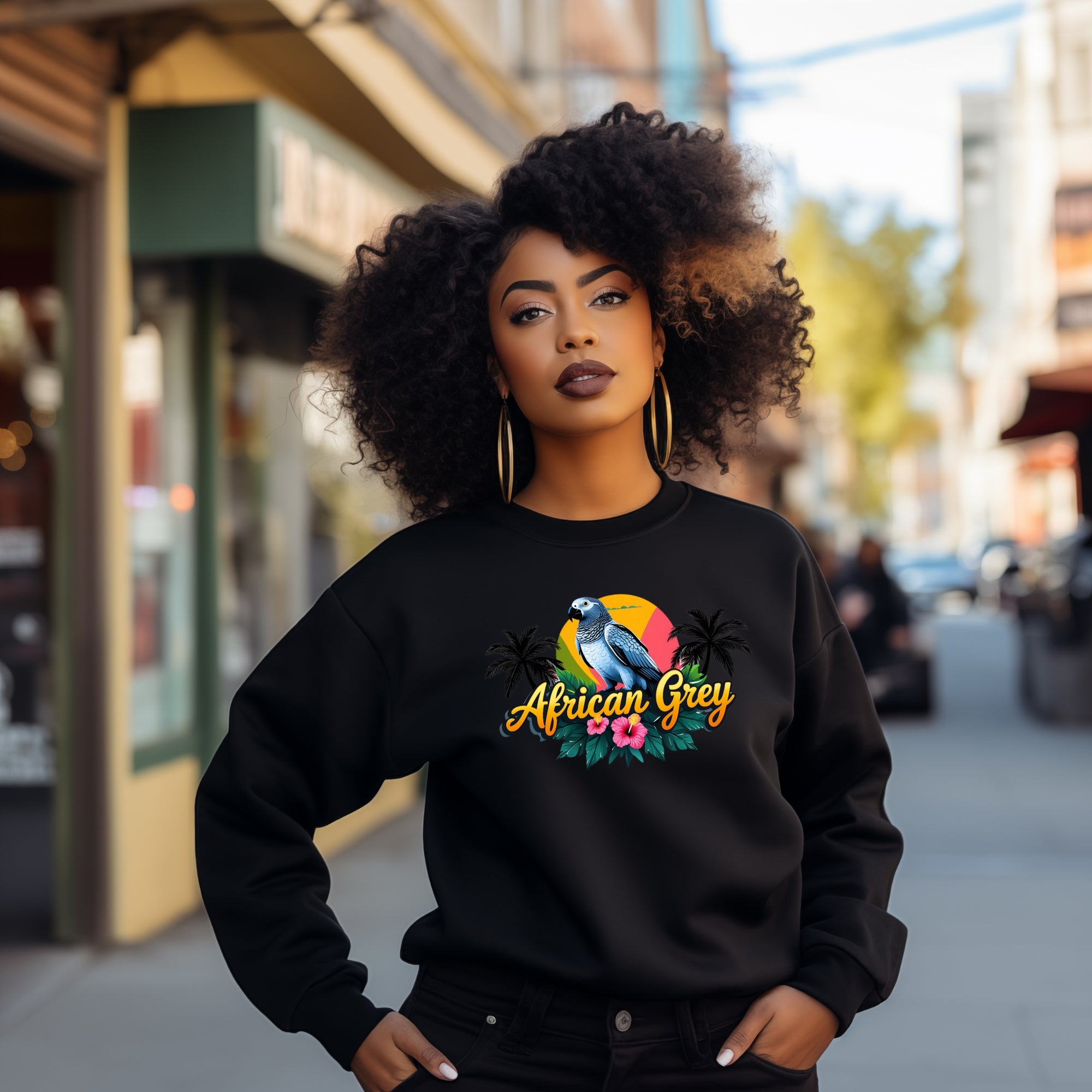 African Grey Congo Sweatshirt