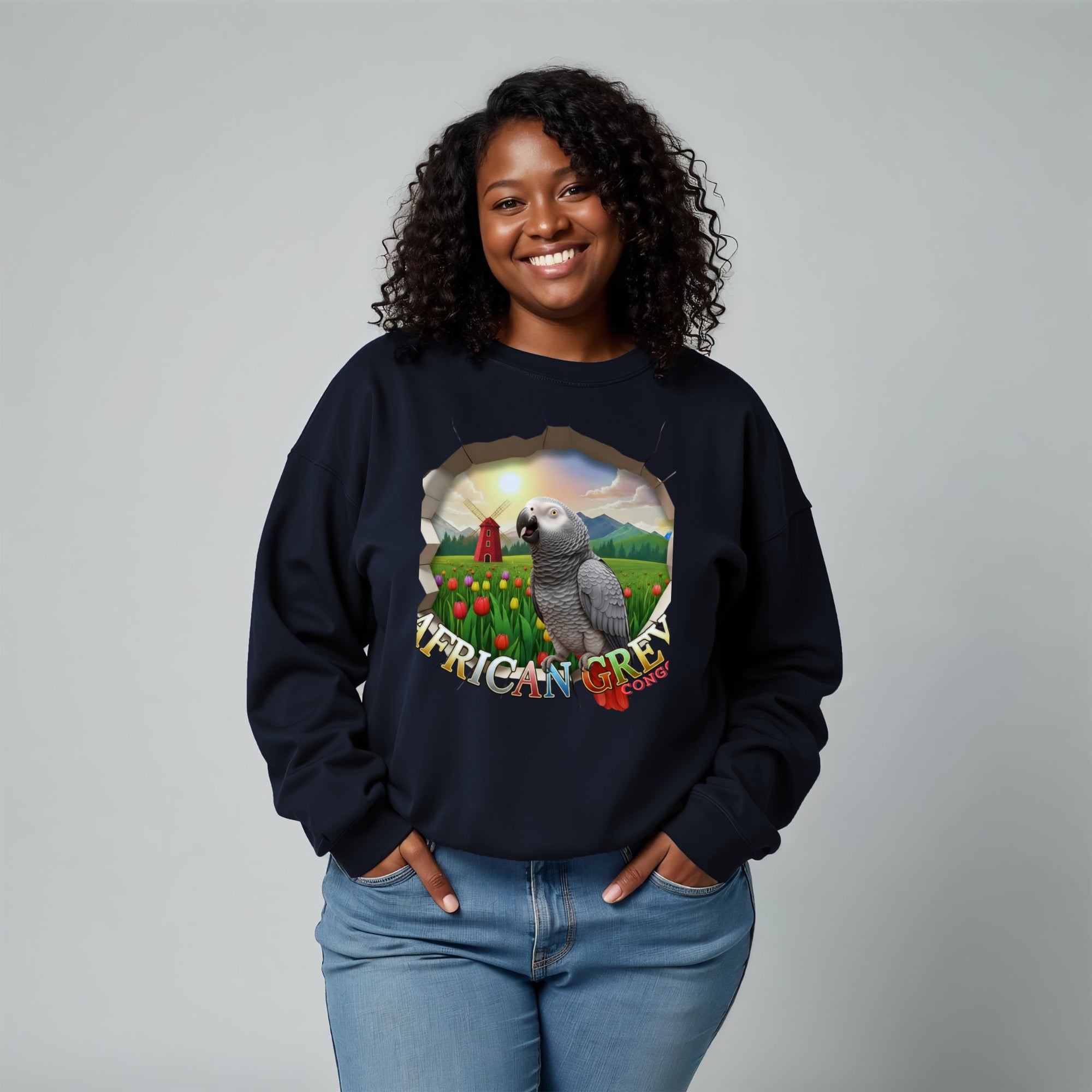 African Grey Congo Sweatshirt