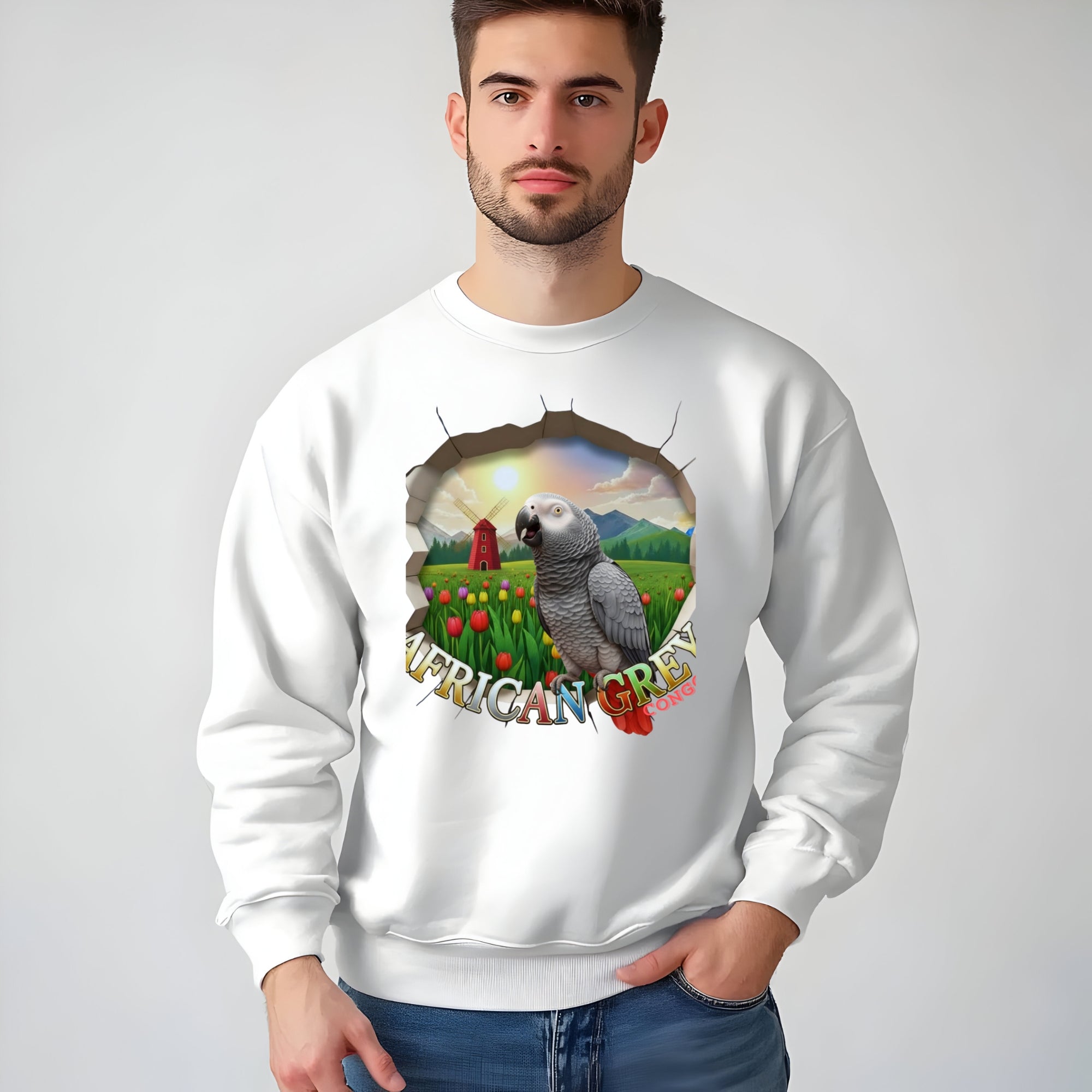 African Grey Congo Sweatshirt