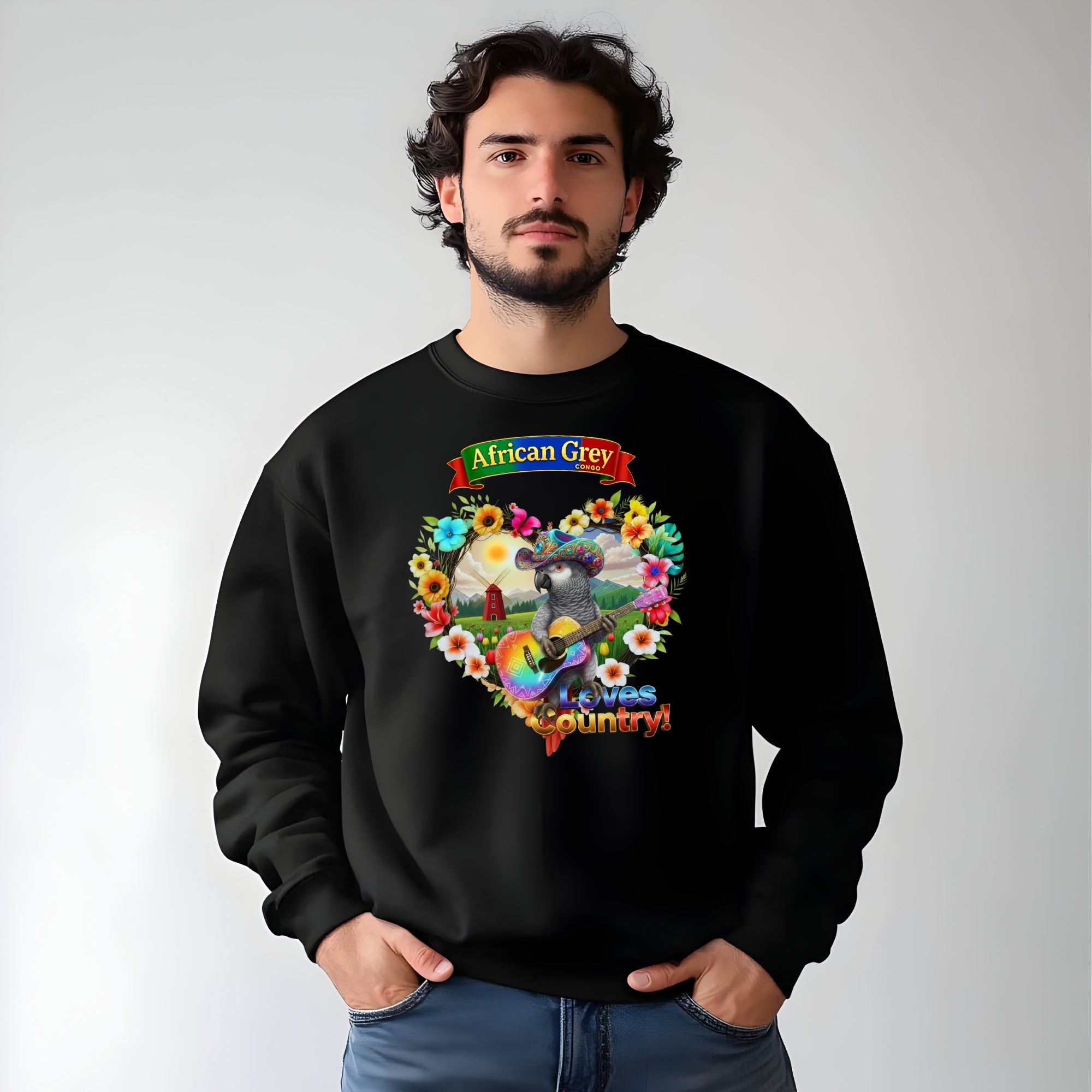 African Grey Congo Country Lover Sweatshirt