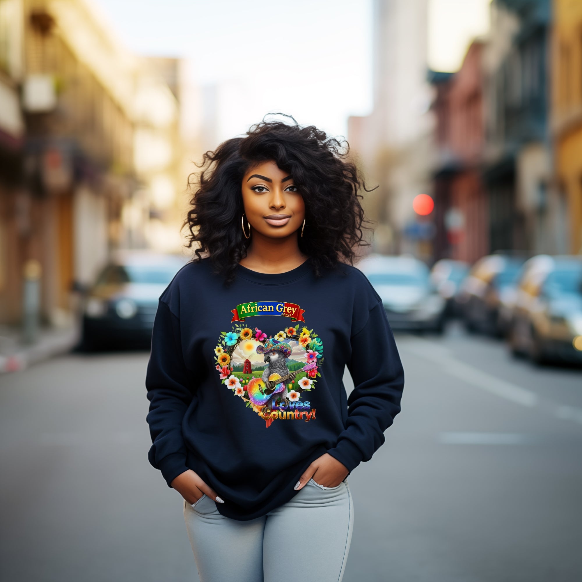 African Grey Congo Country Lover Sweatshirt