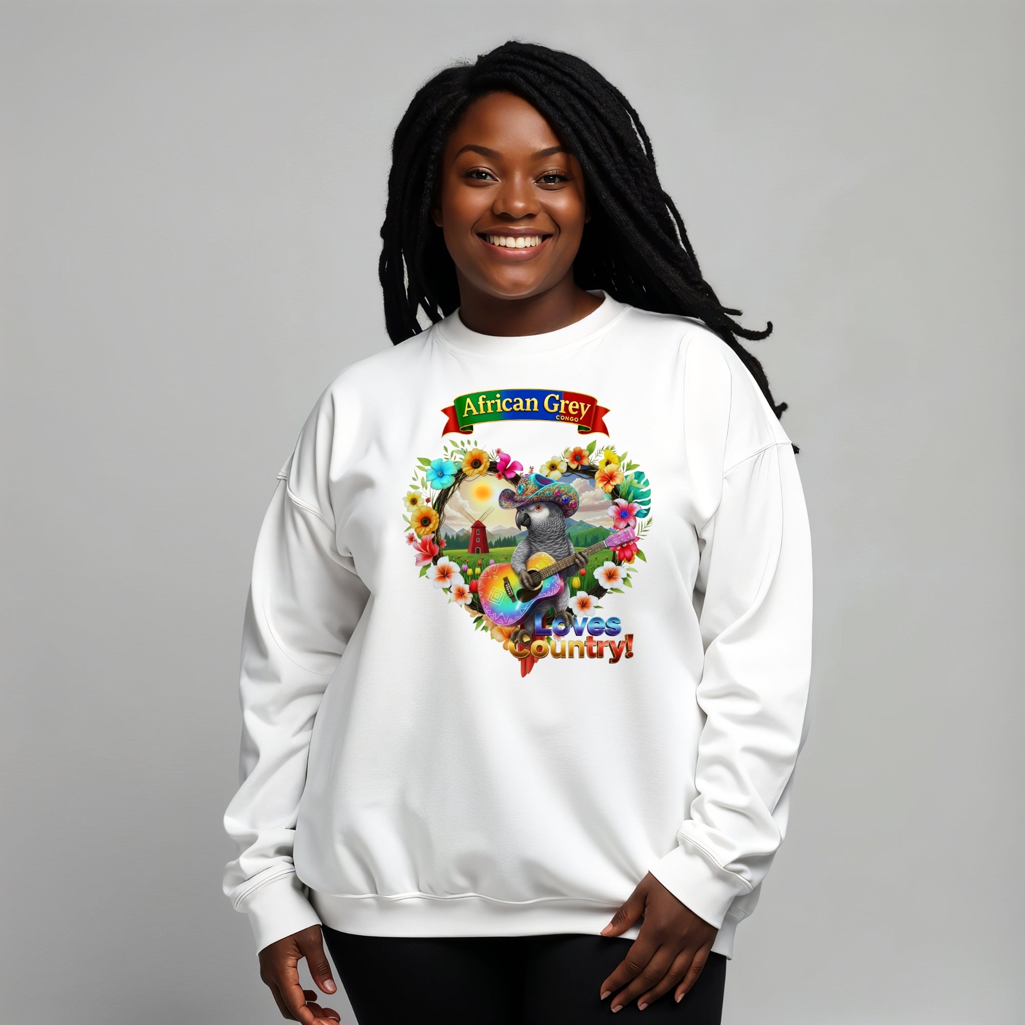 African Grey Congo Country Lover Sweatshirt