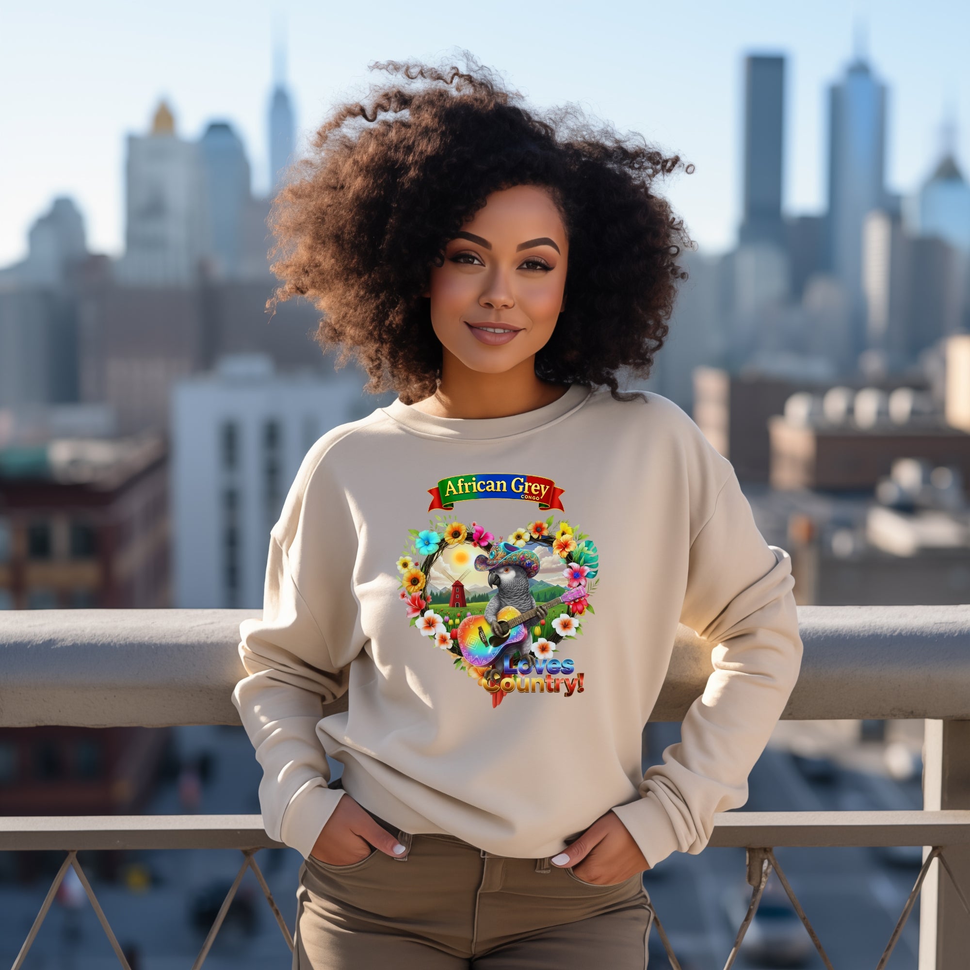 African Grey Congo Country Lover Sweatshirt