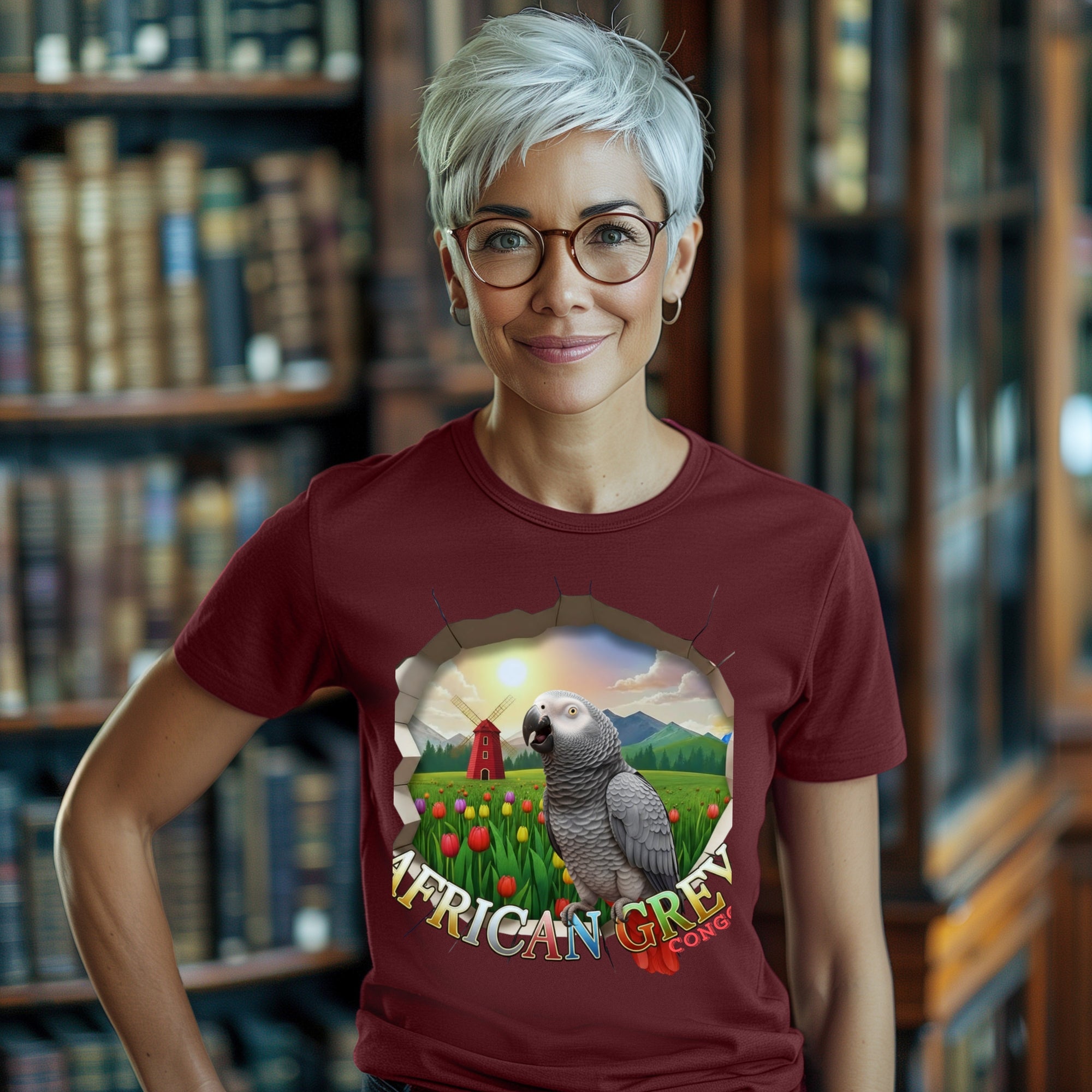 African Grey Congo Meadow T-Shirt