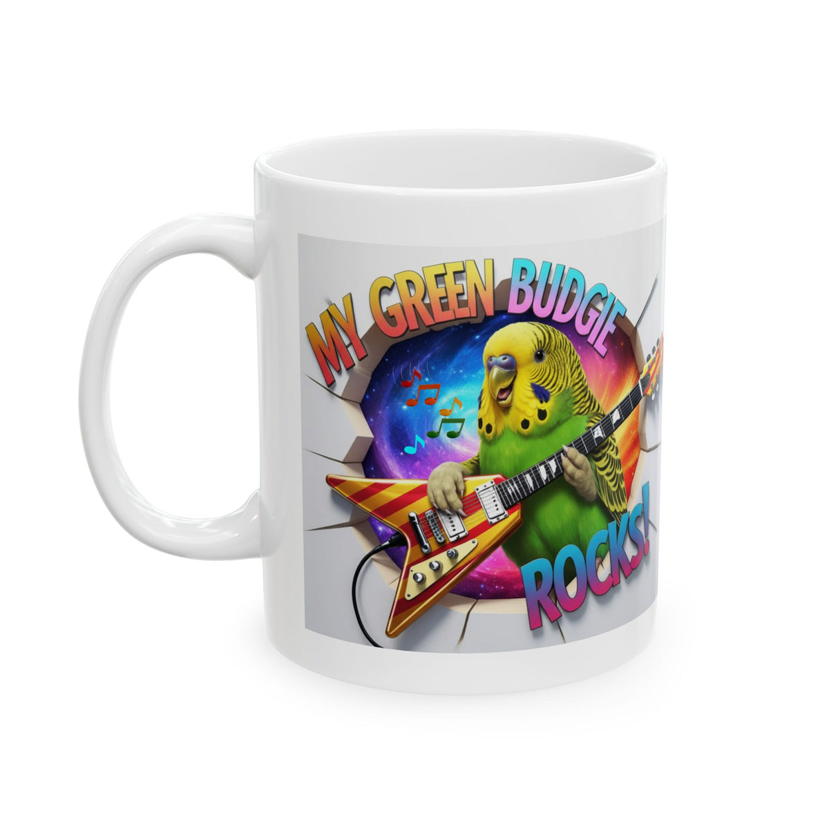 My Green Budgie Rocks Mug