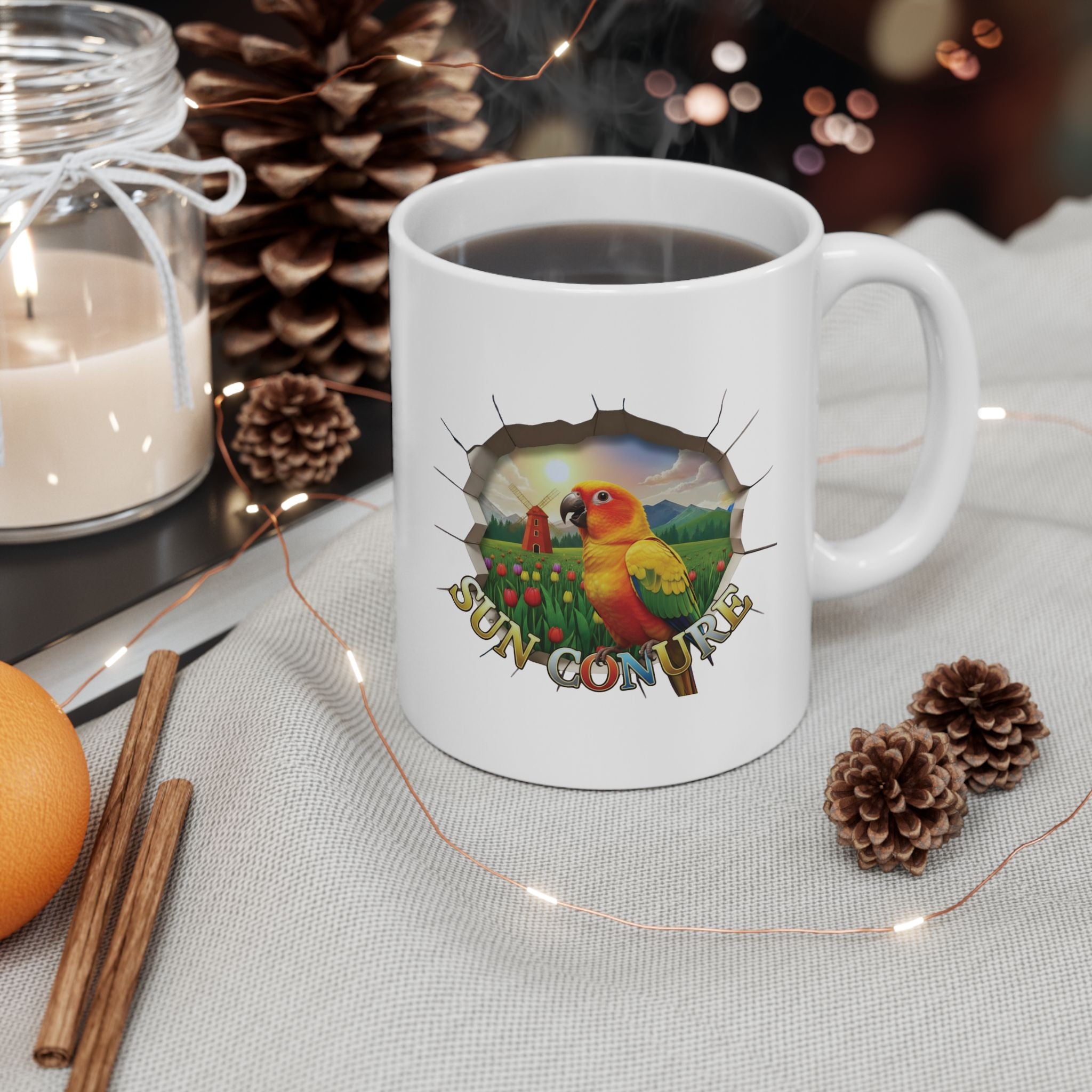 Sun Conure Tulip Field Mug