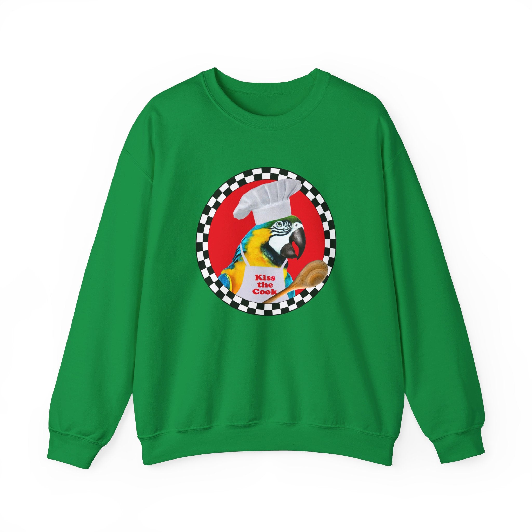 Kiss The Cook Spoon Blue And Gold Sweatshirt