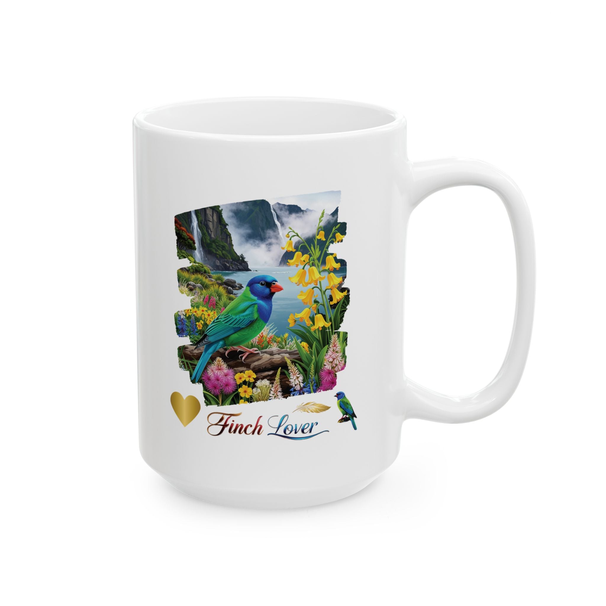 Finch Lover Waterfall Mug