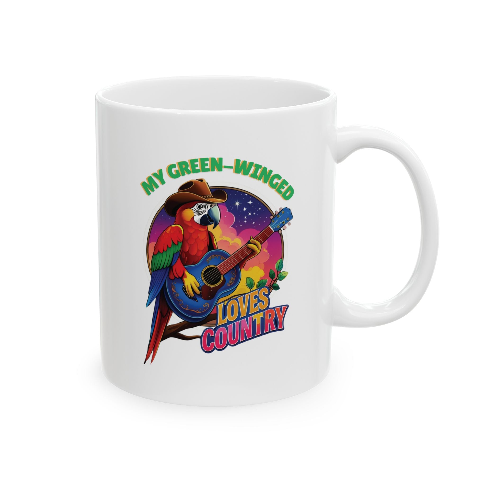 Green-Winged Loves Country Mug