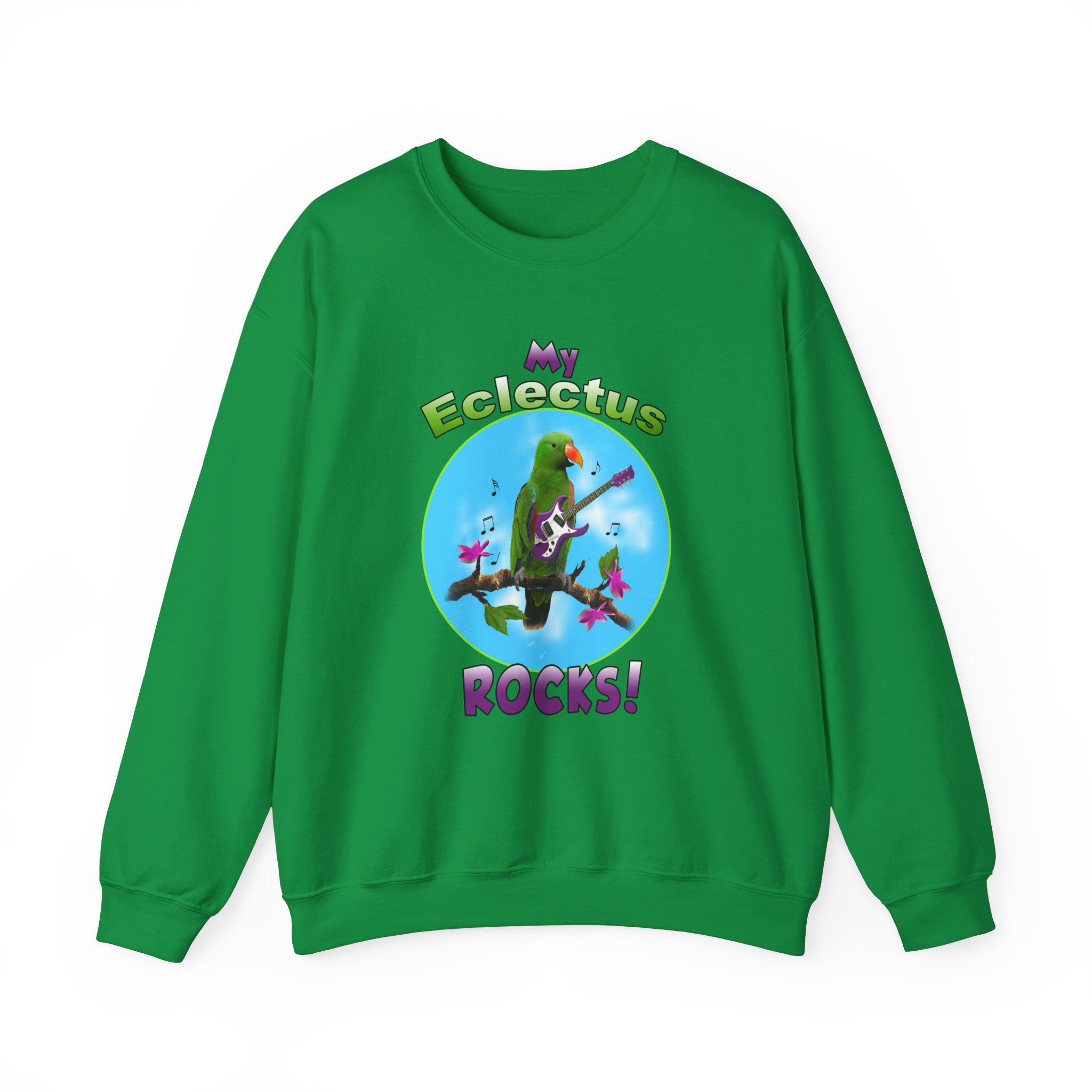 My Green Eclectus Rocks Guitar Sweatshirt