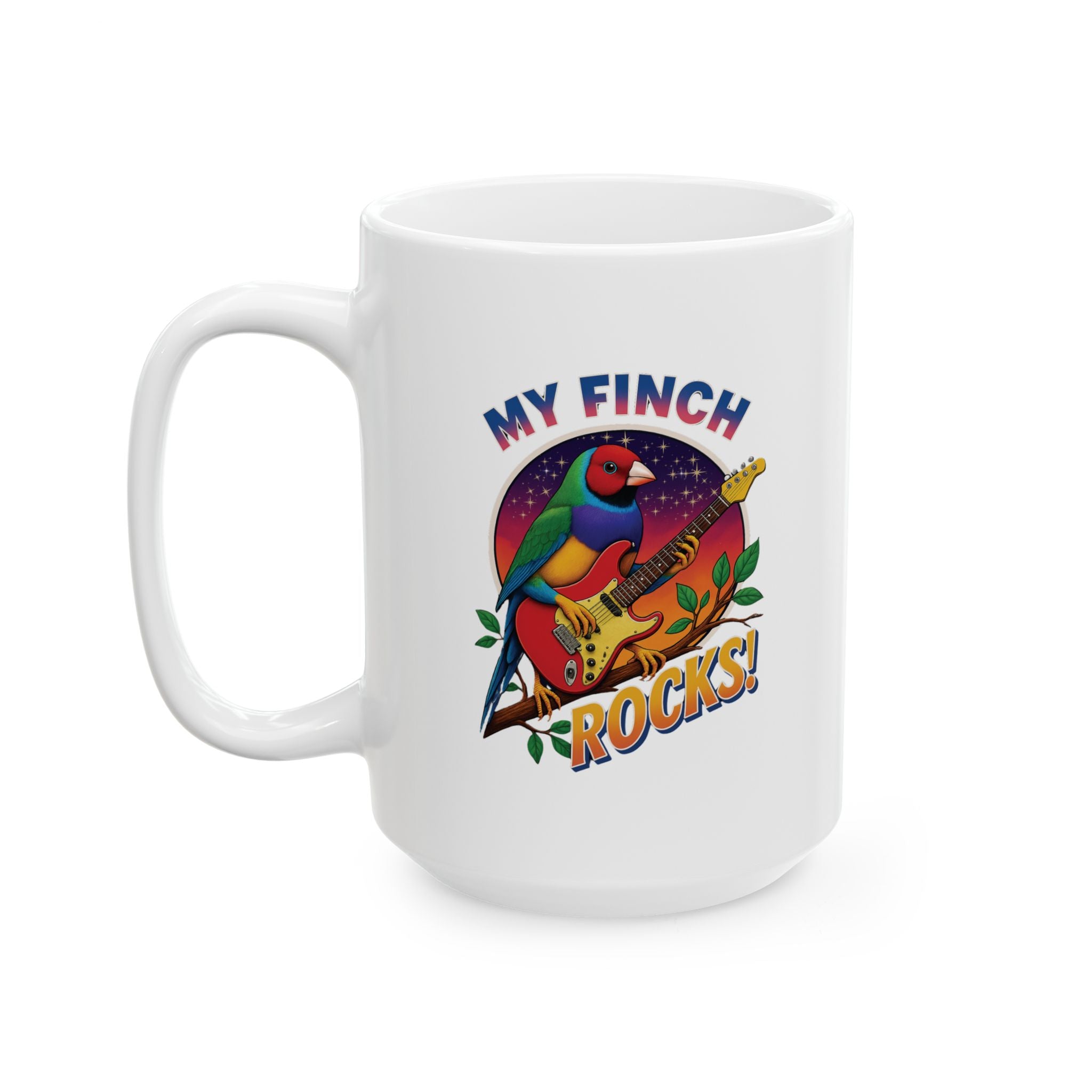 My Finch Rocks Guitar Mug