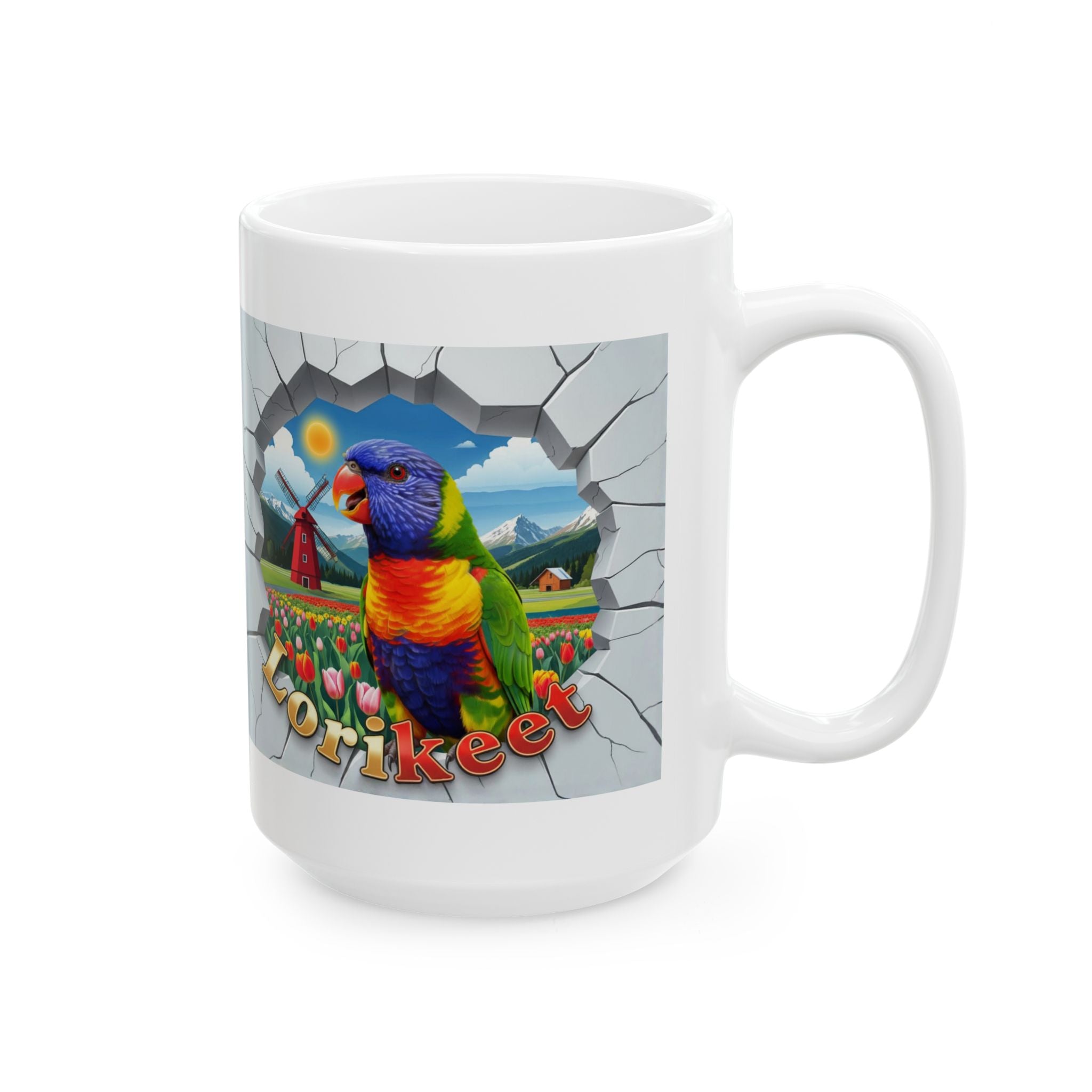 Lorikeet Meadow Scenic Mug