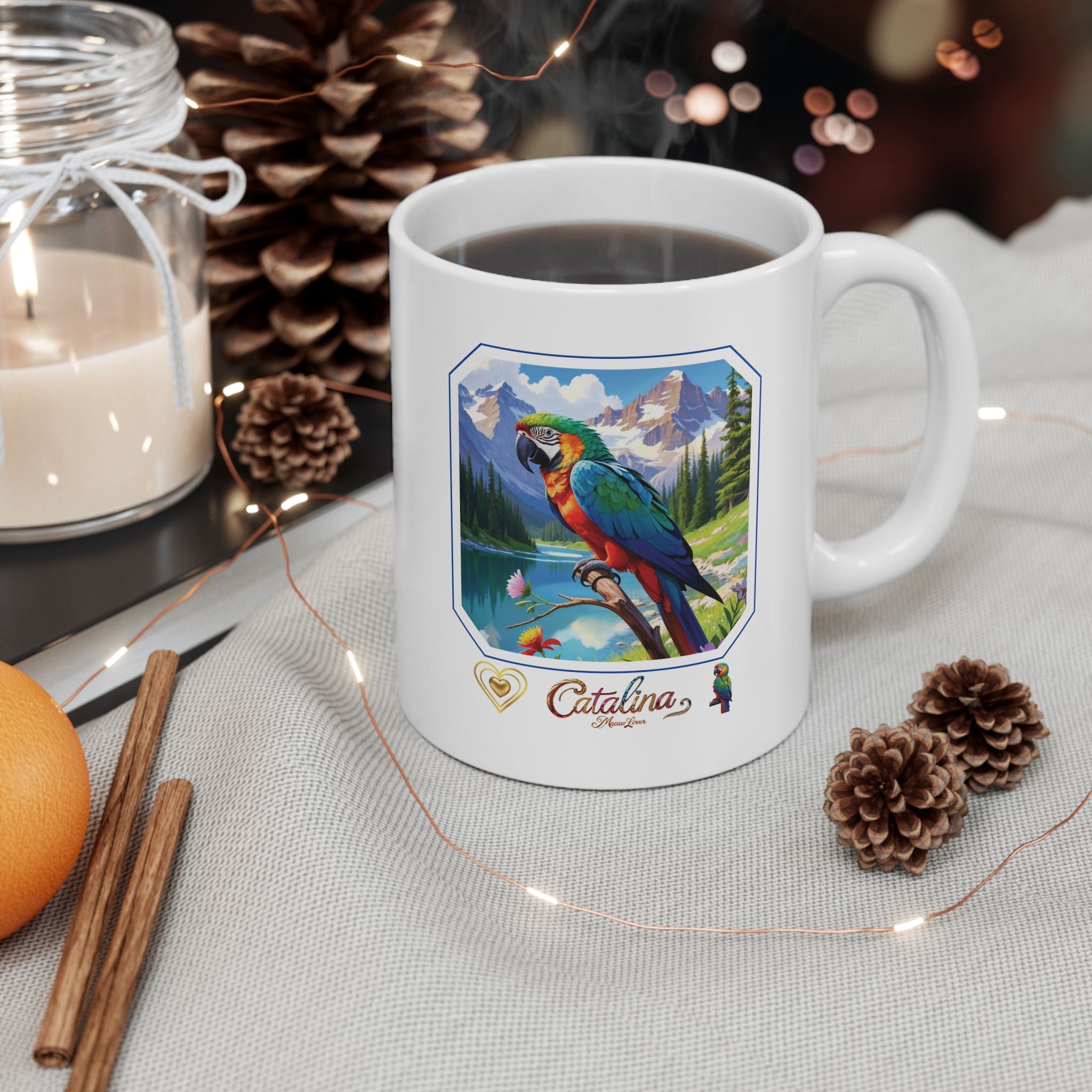 Catalina Macaw Lover Lake Scenic Mug