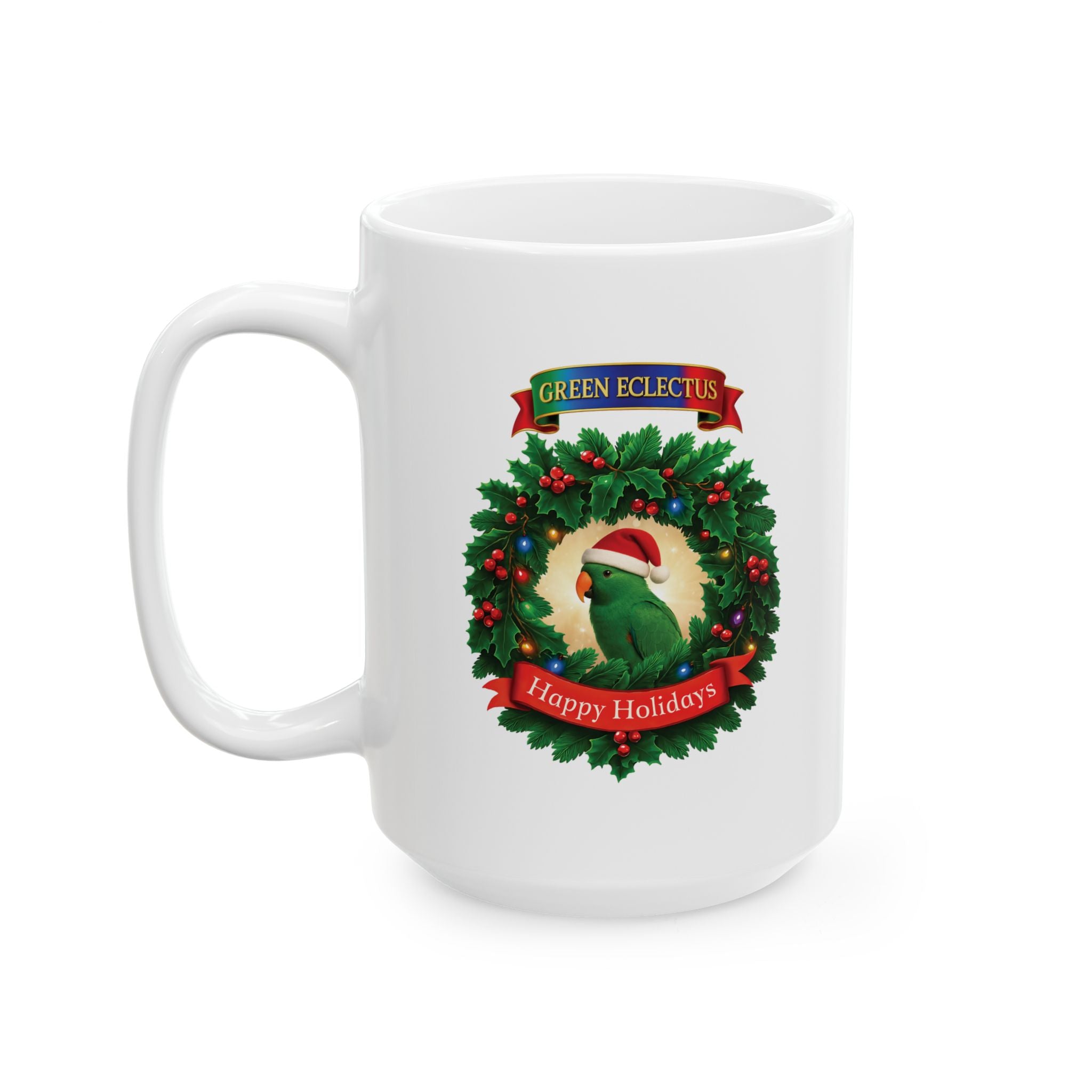 Happy Holidays Green Ecletus Mug