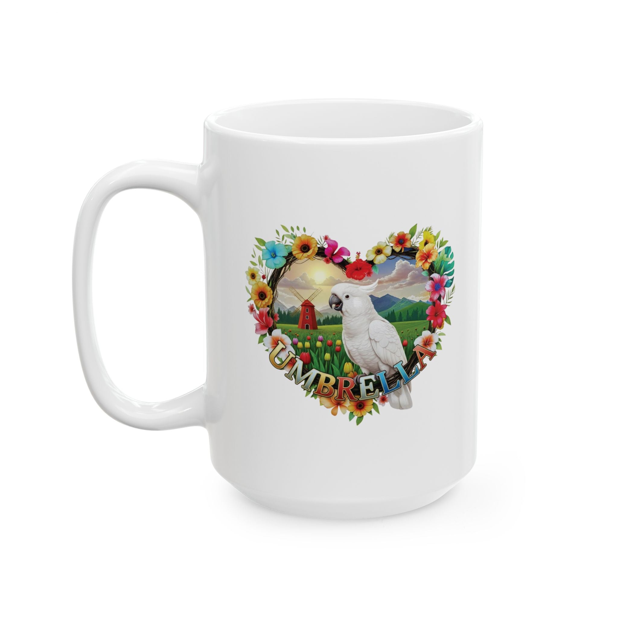 White Umbrella Cockatoo Mug