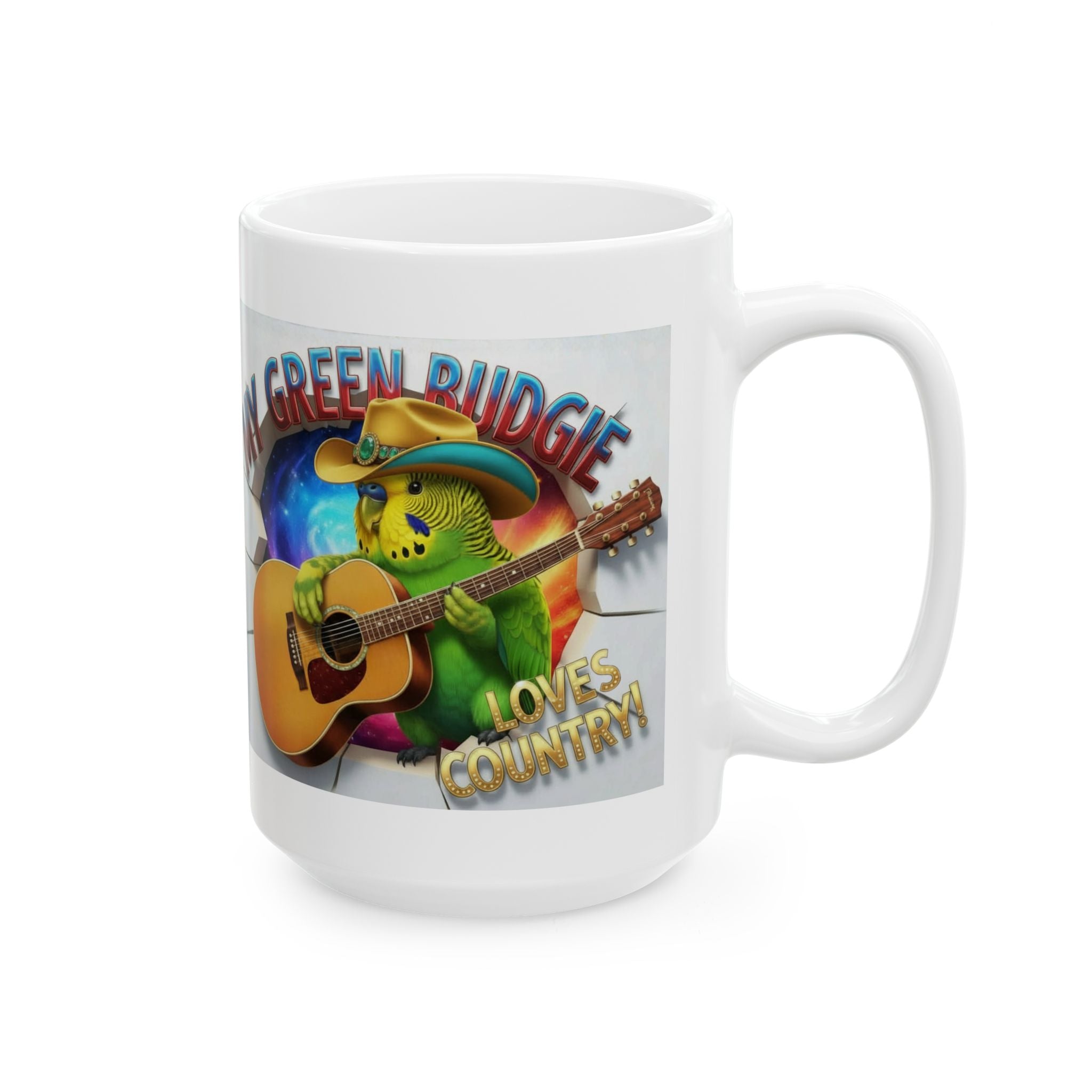 My Blue Budgie Loves Country Mug