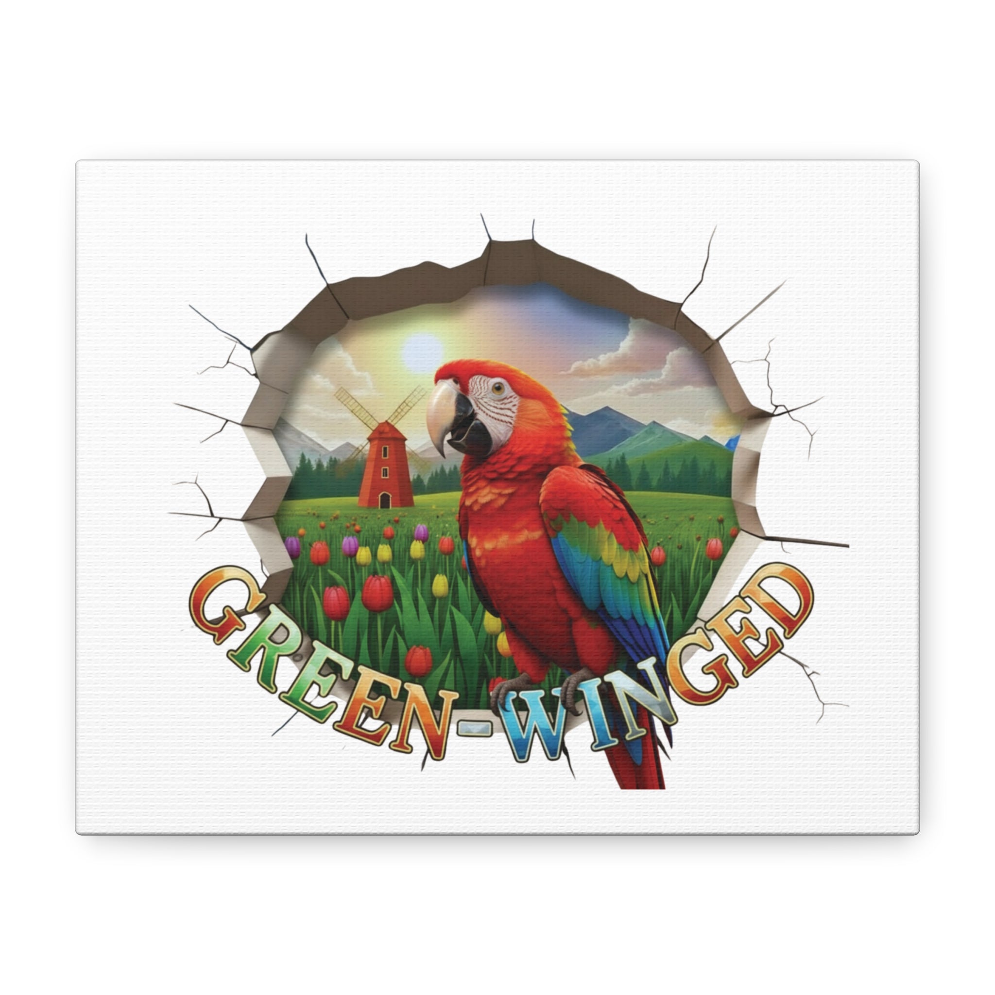 Green-Winged Macaw Breakthrough Wall-Hanging