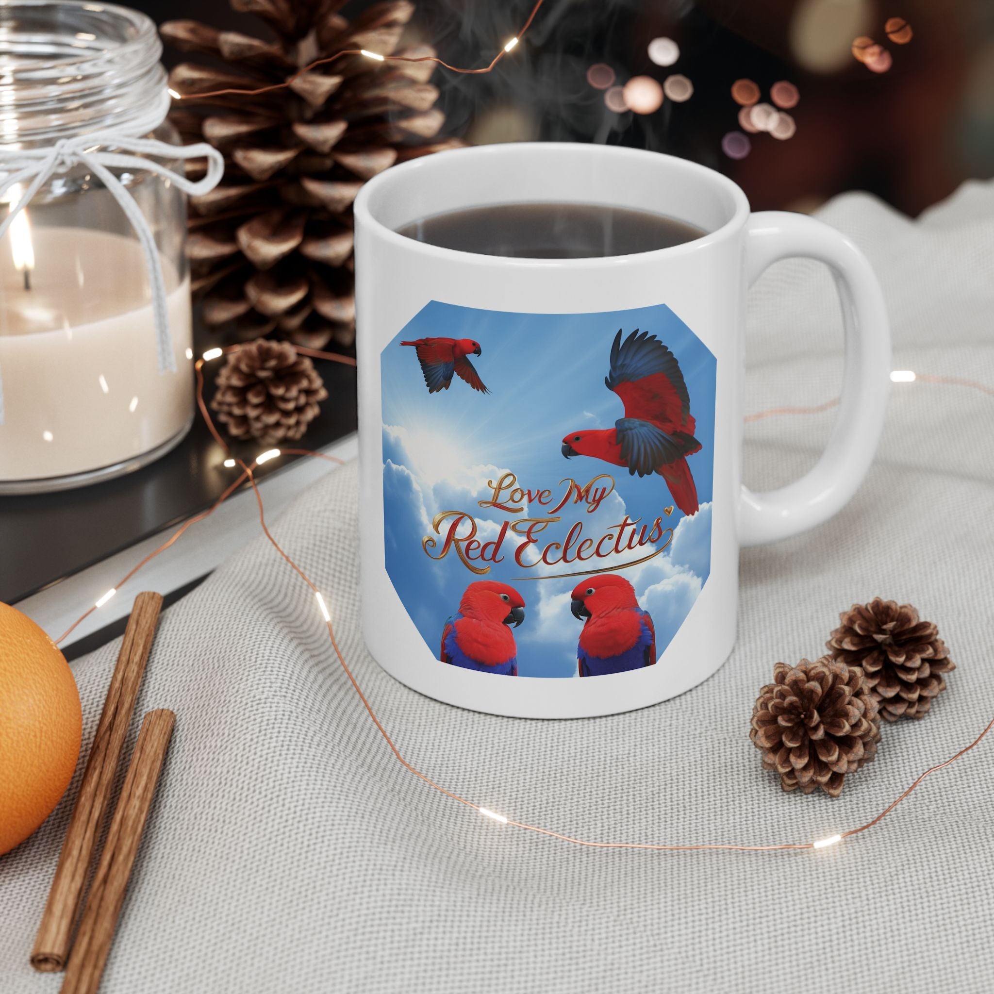 Love My Red Eclectus Flying Mug