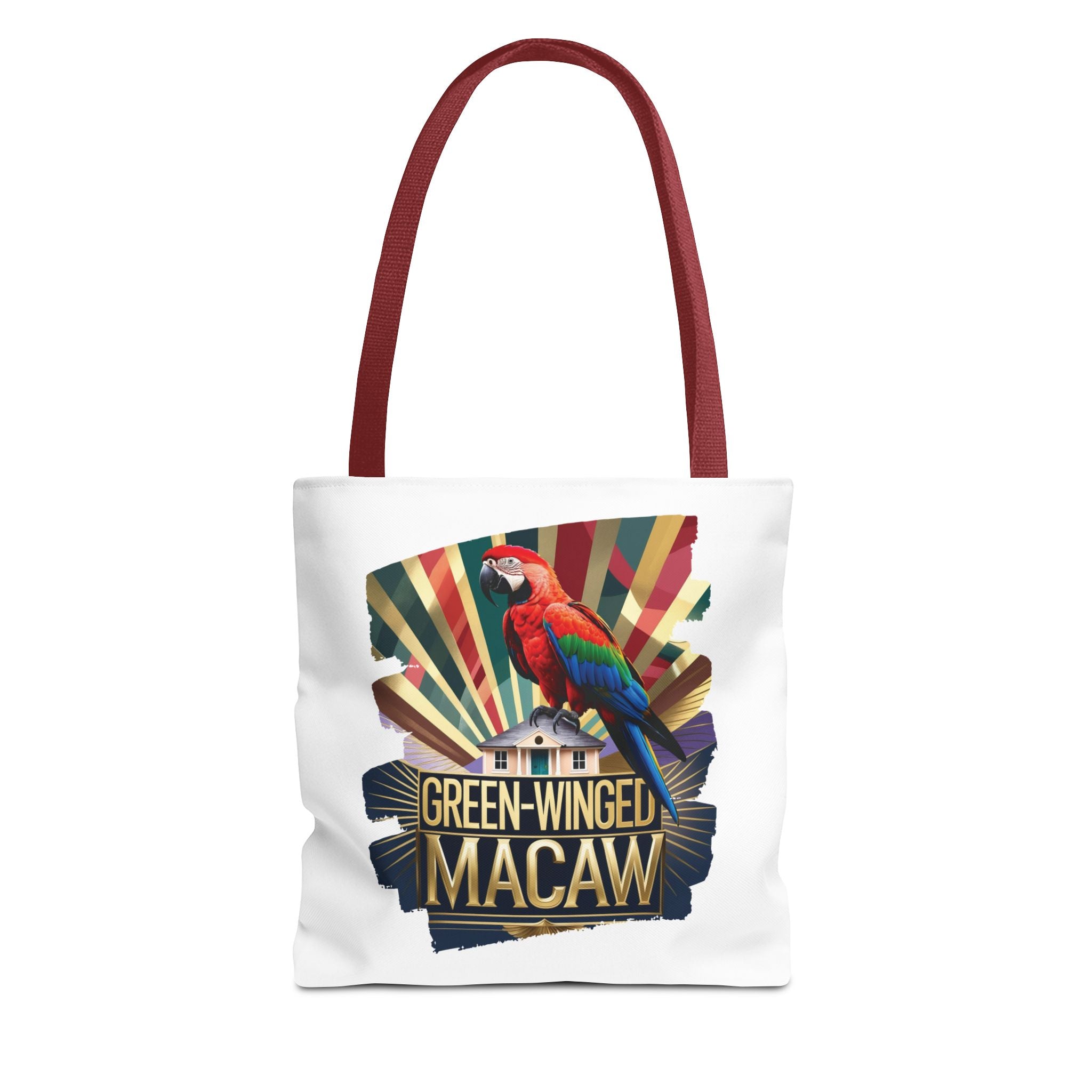 Green Winged Macaw Sunburst Tote Bag