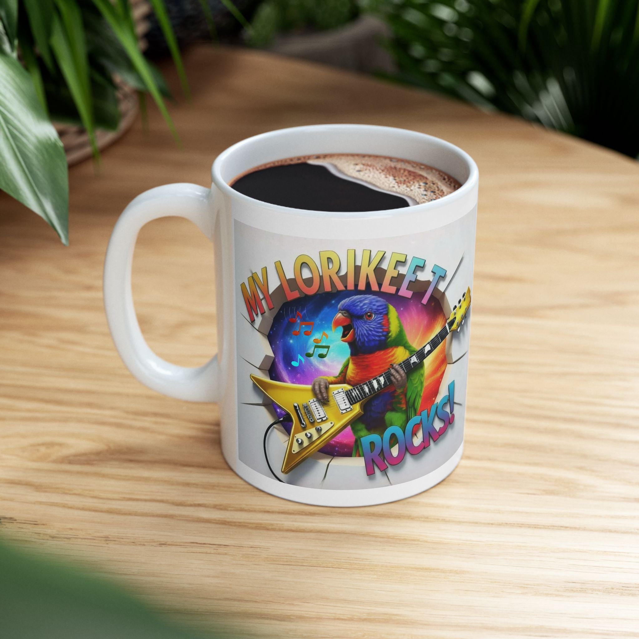 My Lorikeet Rocks Guitar Mug