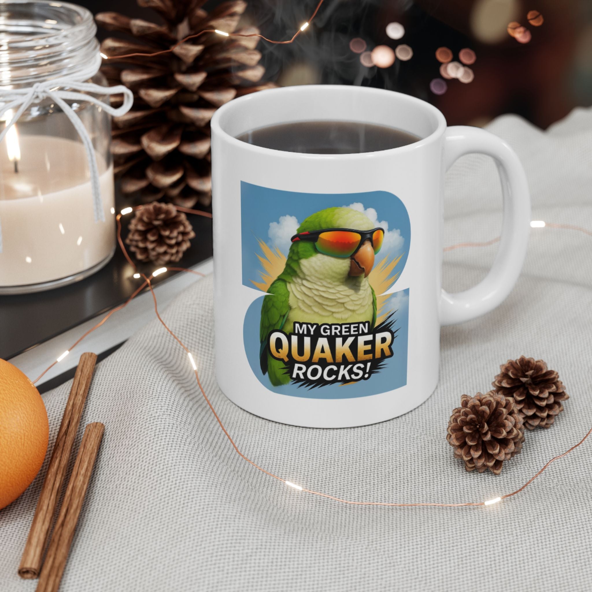 My Green Quaker Rocks Mug