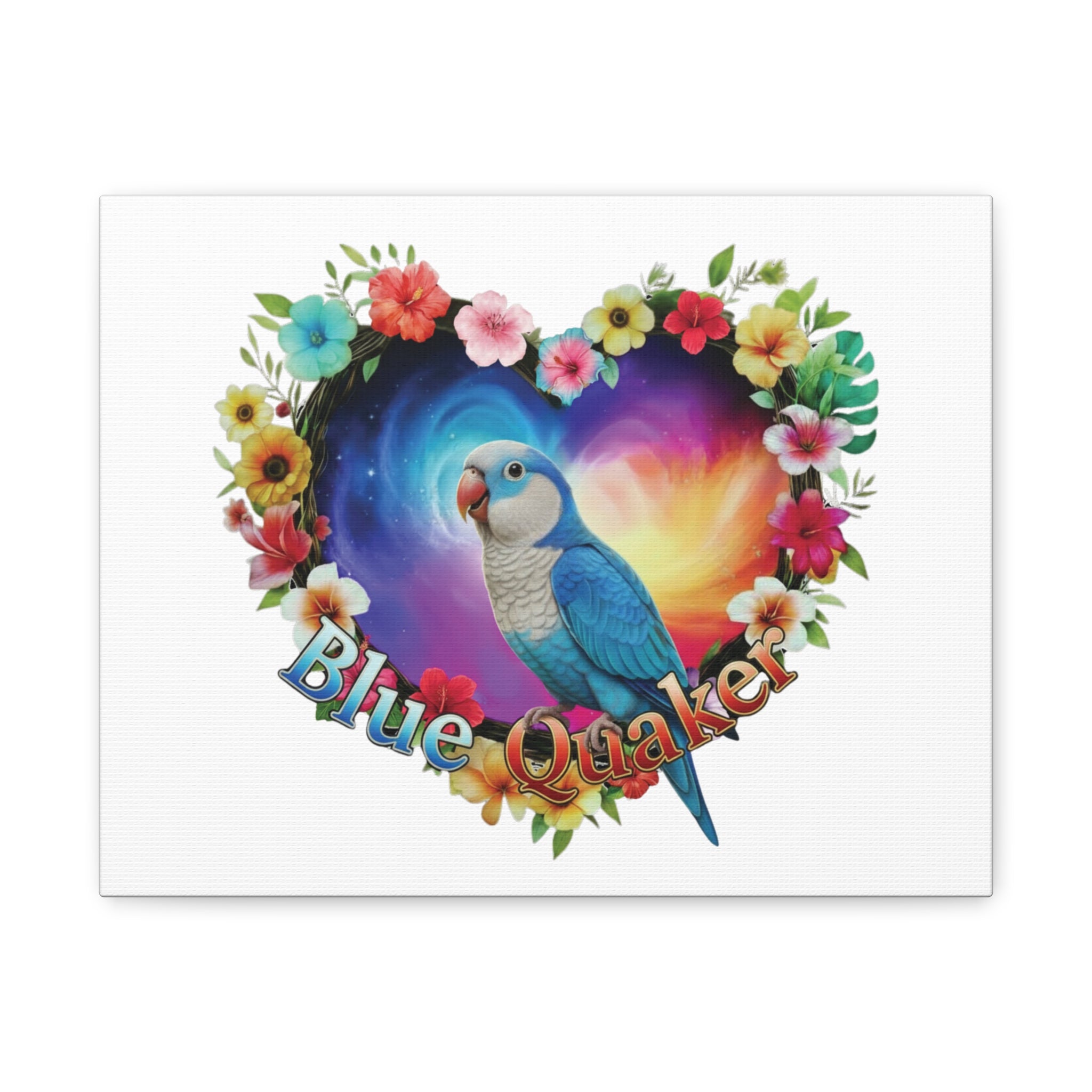 Blue Quaker Floral Wall-Hanging